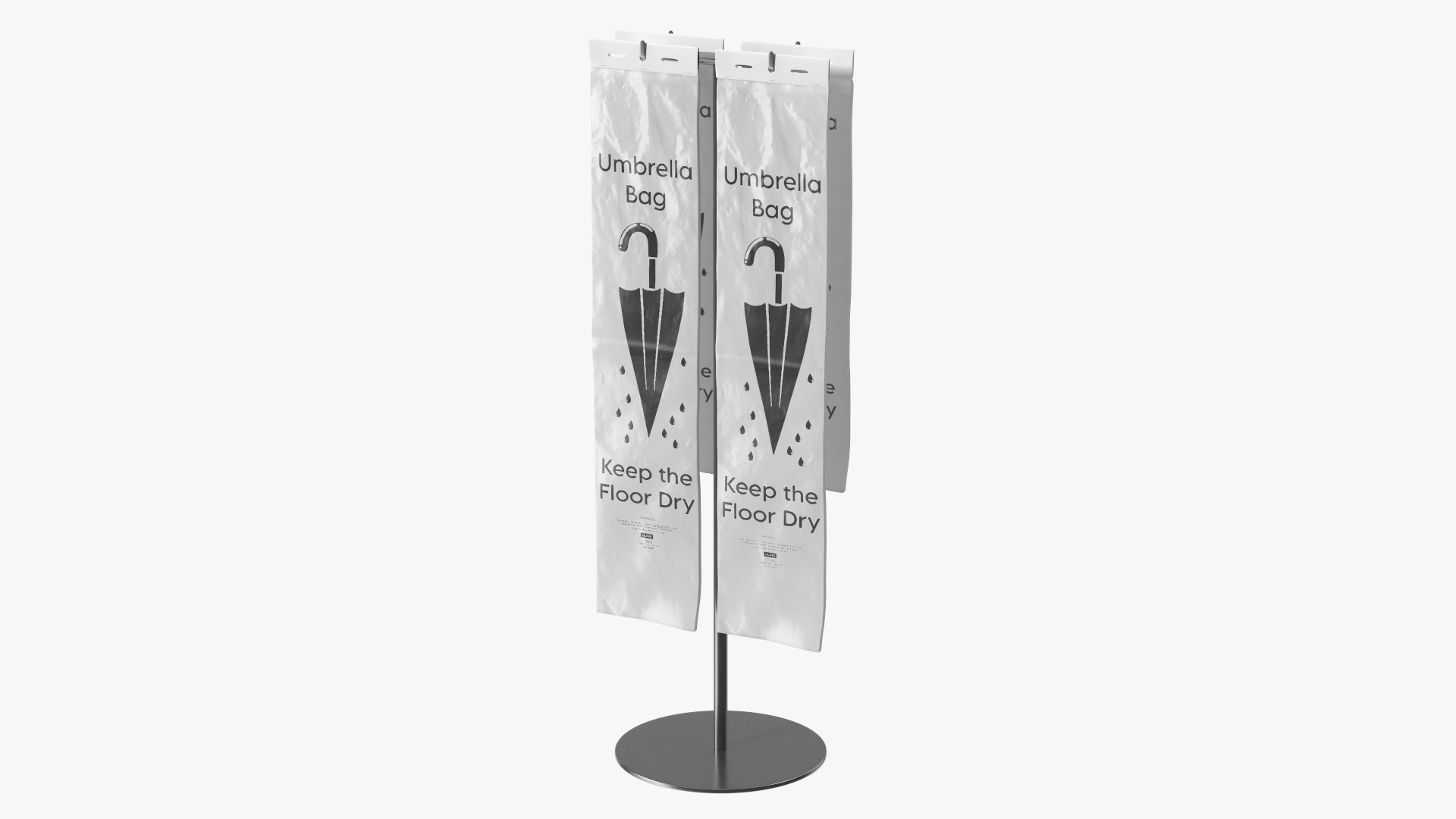 3D Wet Umbrella Bags with Stand model