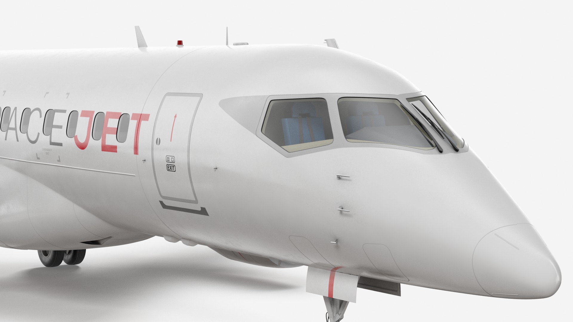 3D Mitsubishi SpaceJet M100 Rigged