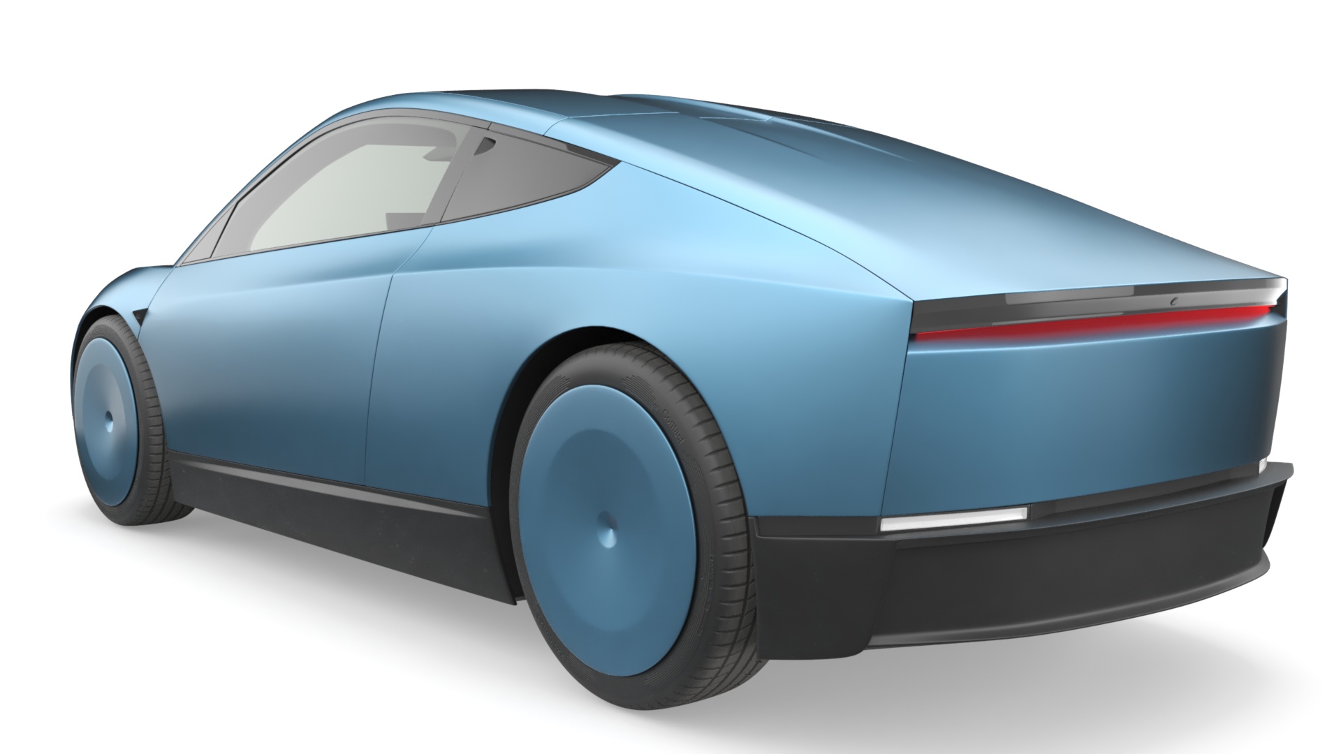 Electric Coupe Vehicle Blue 3D