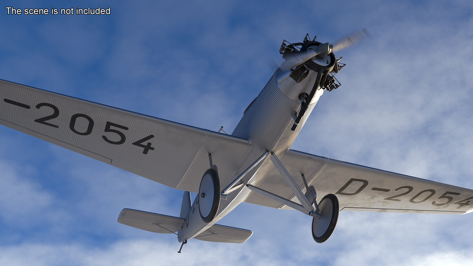 3D model Junkers A50 Junior Airplane Replica