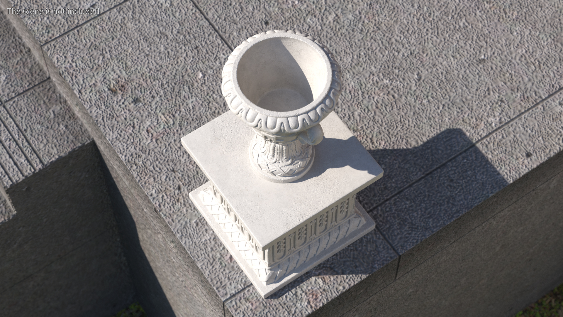 3D model Provence Planter Urn On Plinth