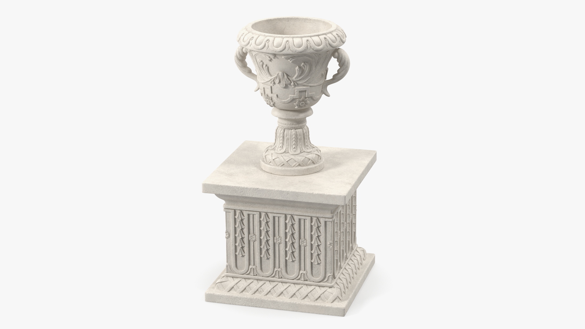 3D model Provence Planter Urn On Plinth