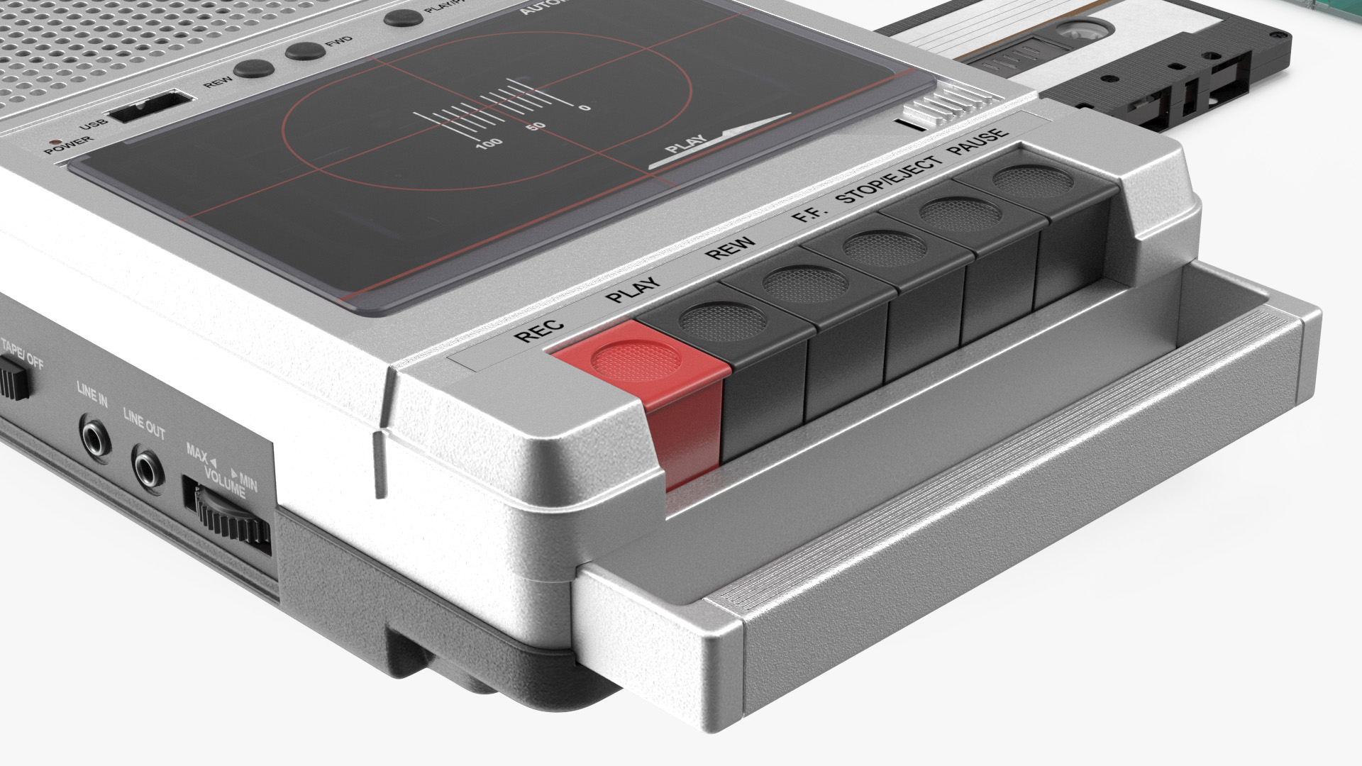 3D model Deck Recorder with Tape and Box Set