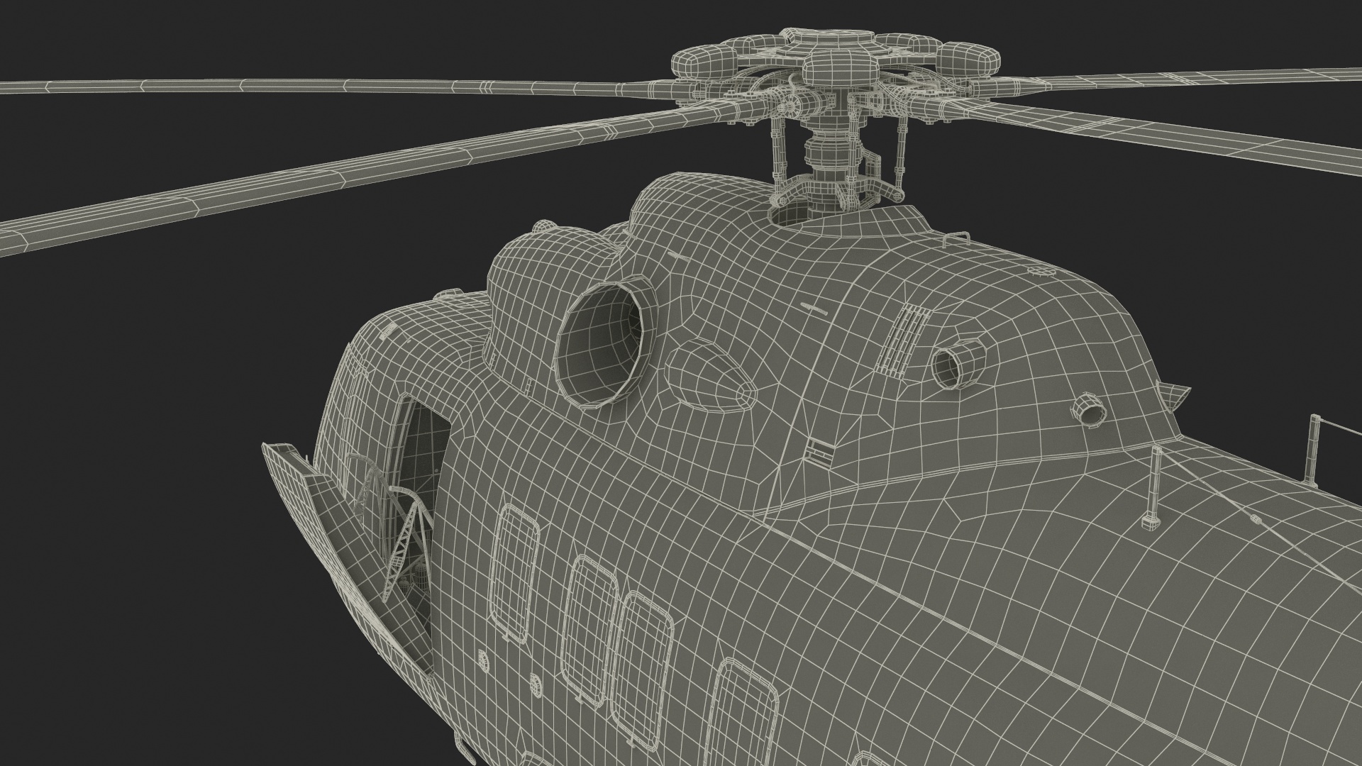 Russian Helicopter Gazprom MI-171 A3 Rigged for Maya 3D