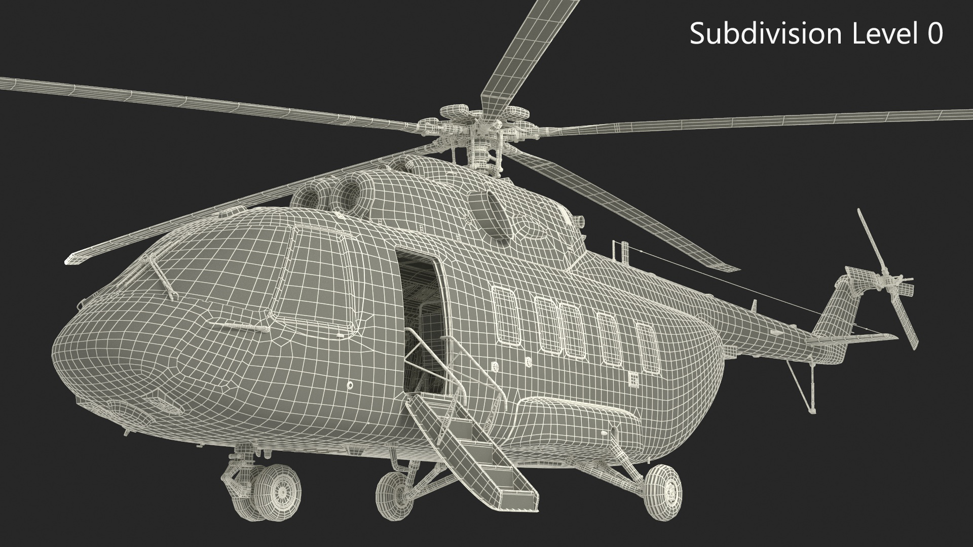 Russian Helicopter Gazprom MI-171 A3 Rigged for Maya 3D