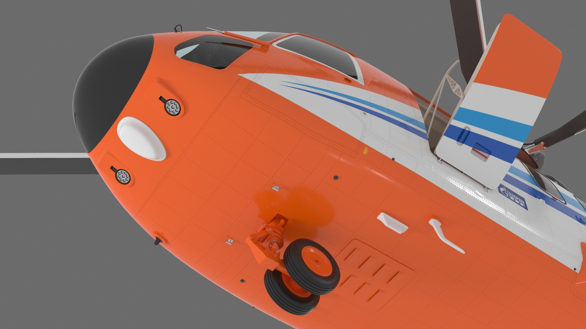 Russian Helicopter Gazprom MI-171 A3 Rigged for Maya 3D