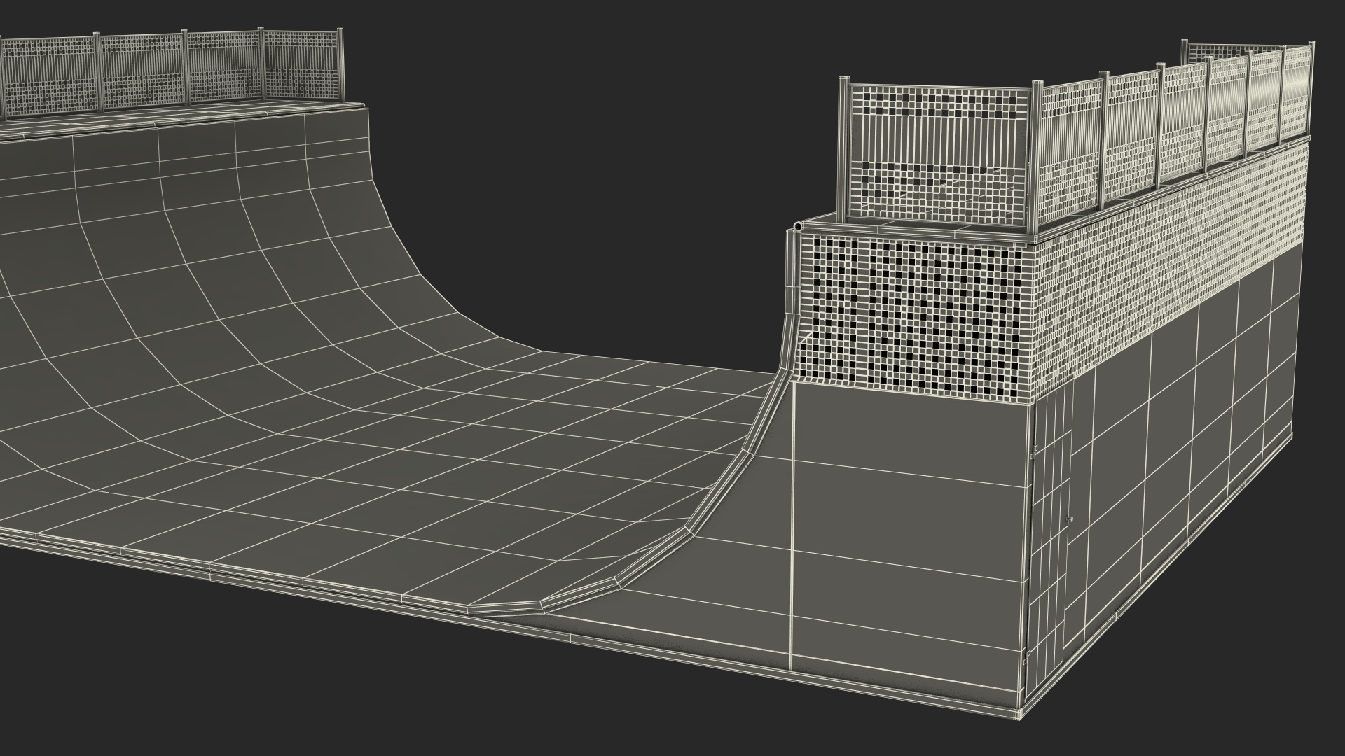 3D model Half Pipe Skate Ramp