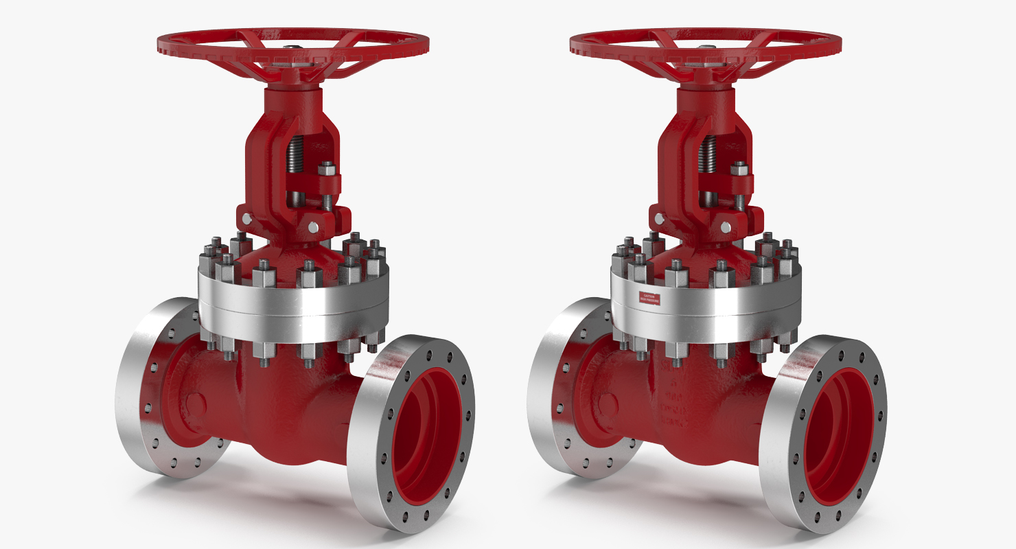 3D Wedge Gate Valve