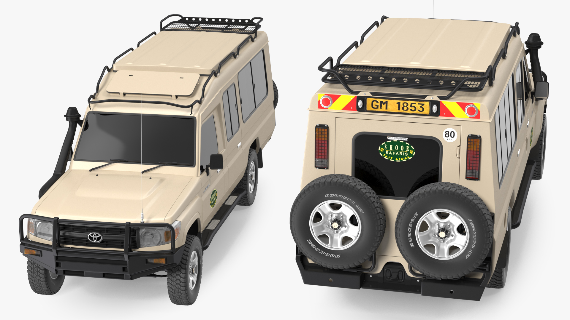 3D Toyota Land Cruiser Safari Beige Exterior Only