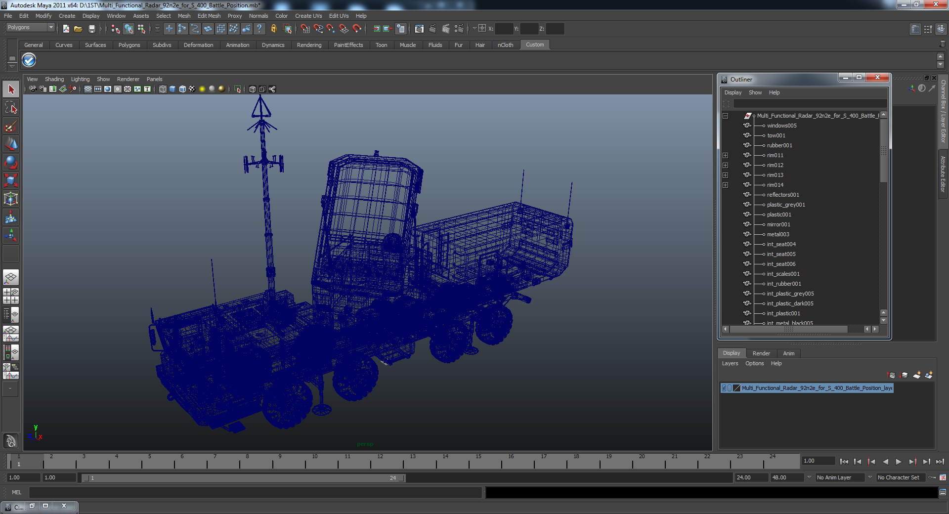 3D Mobile Radar Station 96L6 for S 400 Battle Position