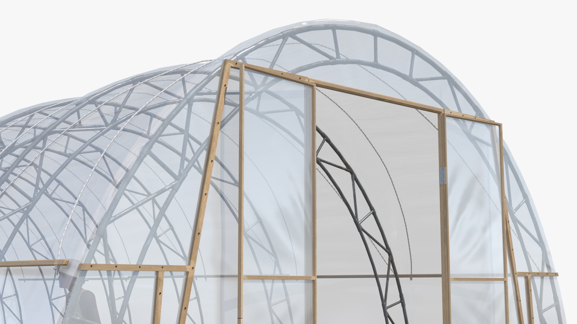 Greenhouse Tent with Gardener 3D model