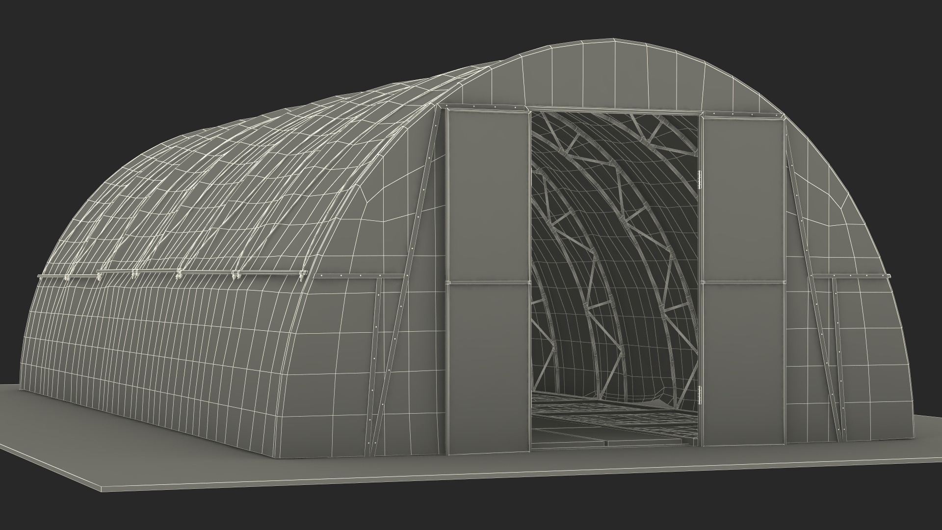 Greenhouse Tent with Gardener 3D model