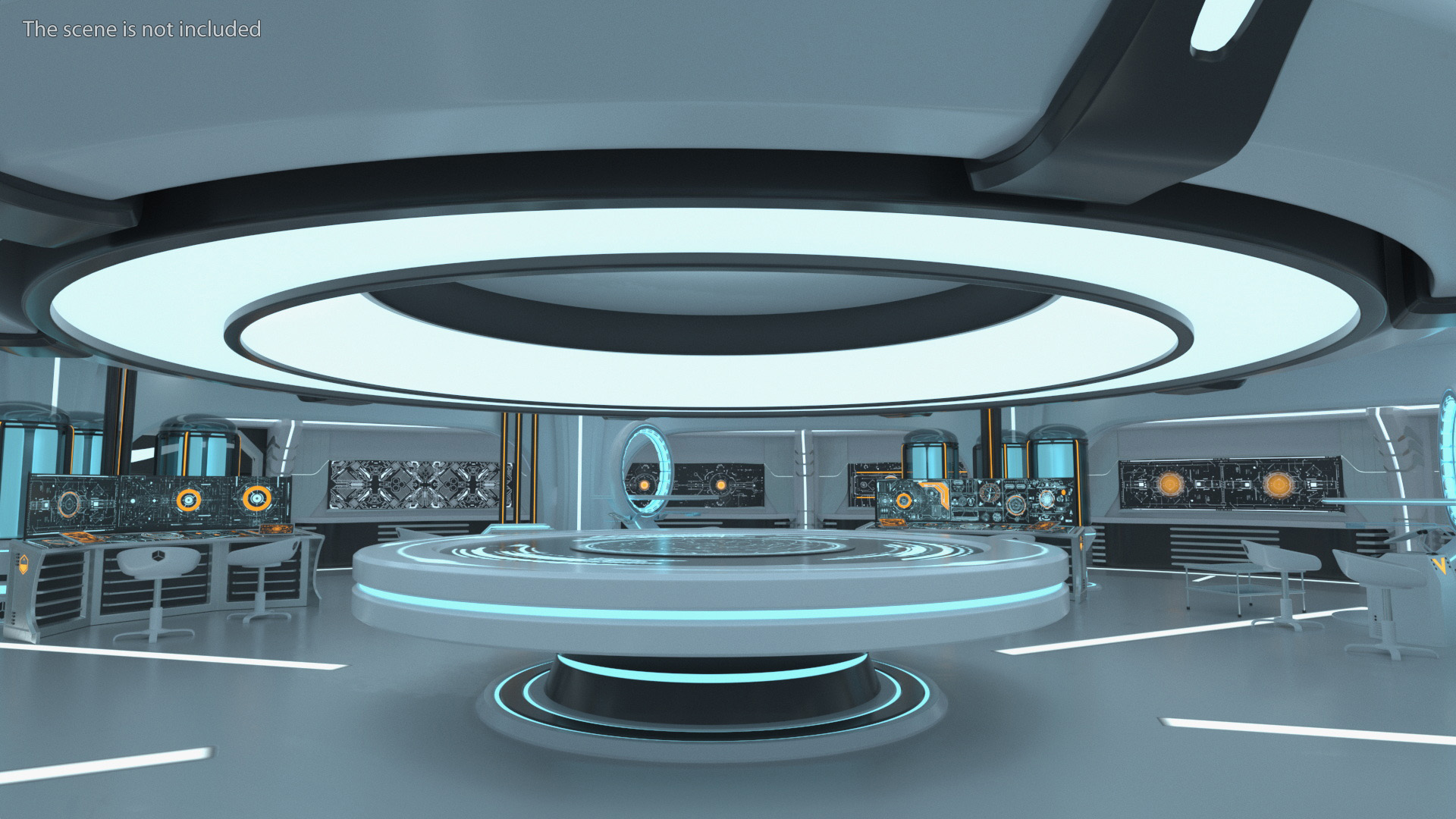 Futuristic Holographic Display Platform 3D model