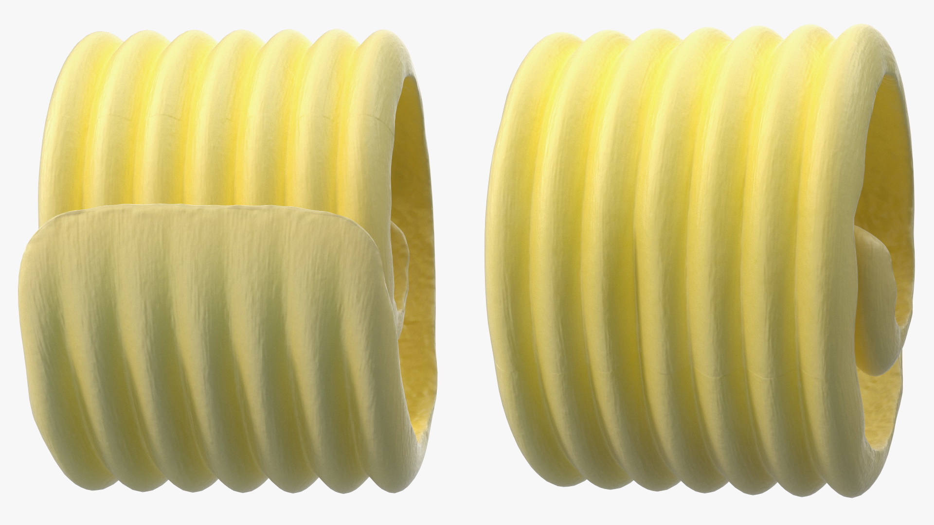 Curled Piece of Butter 3D