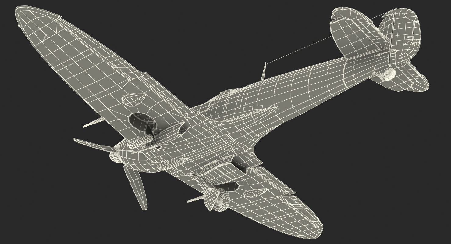 Supermarine Spitfire Rigged 3D