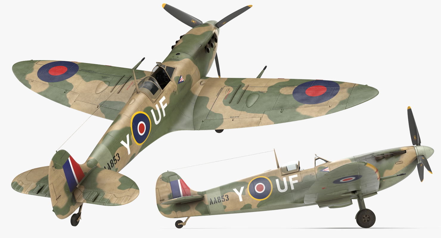 Supermarine Spitfire Rigged 3D