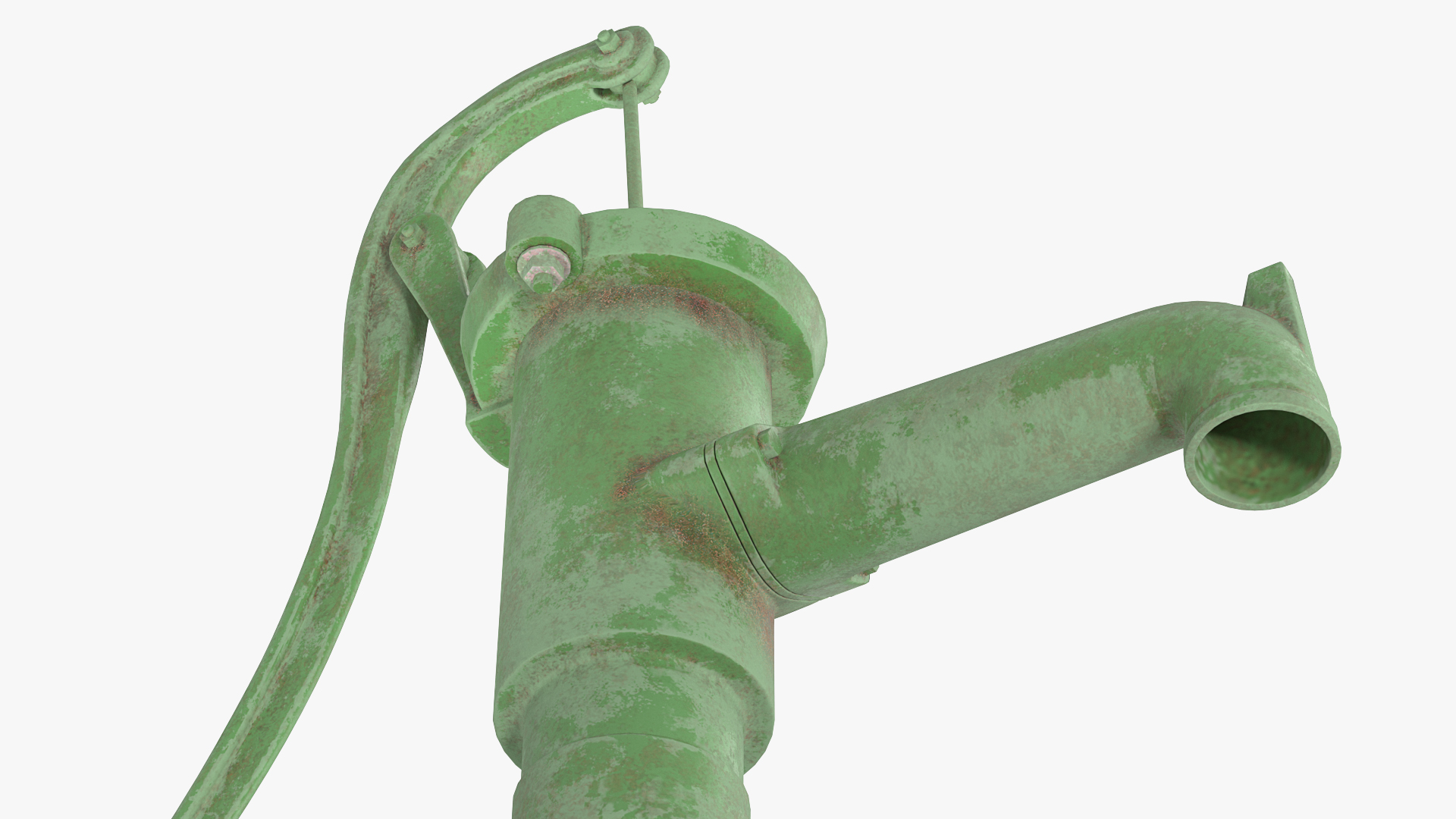 3D Old Hand Water Pump Rigged