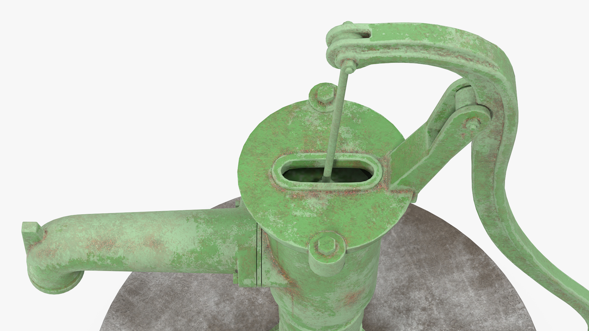 3D Old Hand Water Pump Rigged