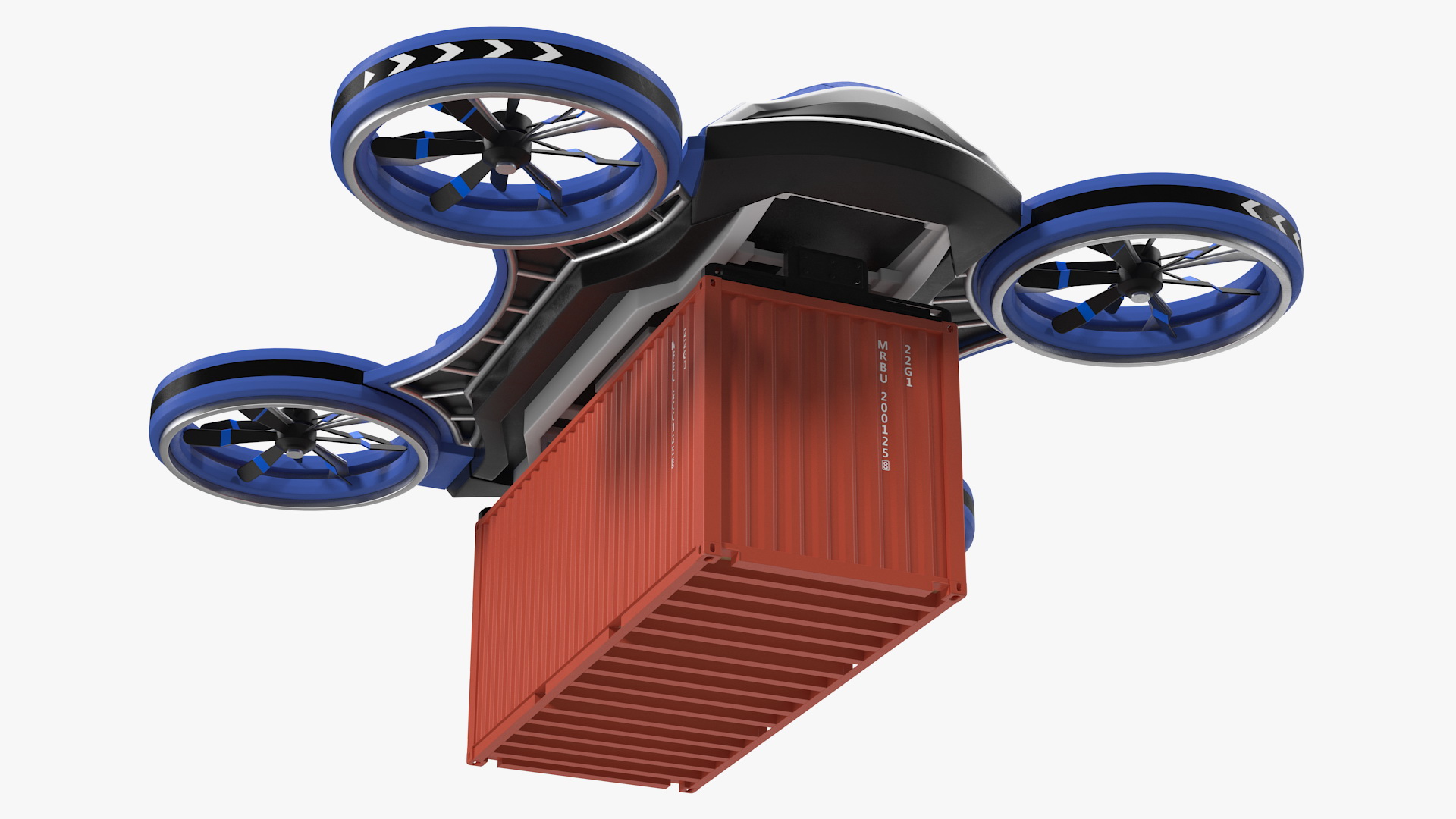 3D model Heavy Duty Cargo Quadrocopter Drone