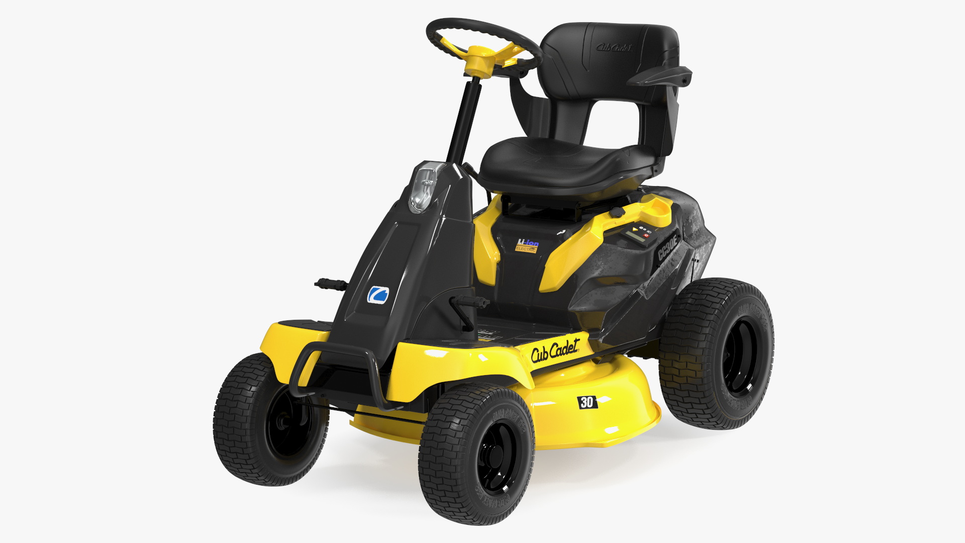 3D Electric Riding Lawn Mower Cub Cadet CC30E Rigged for Cinema 4D model