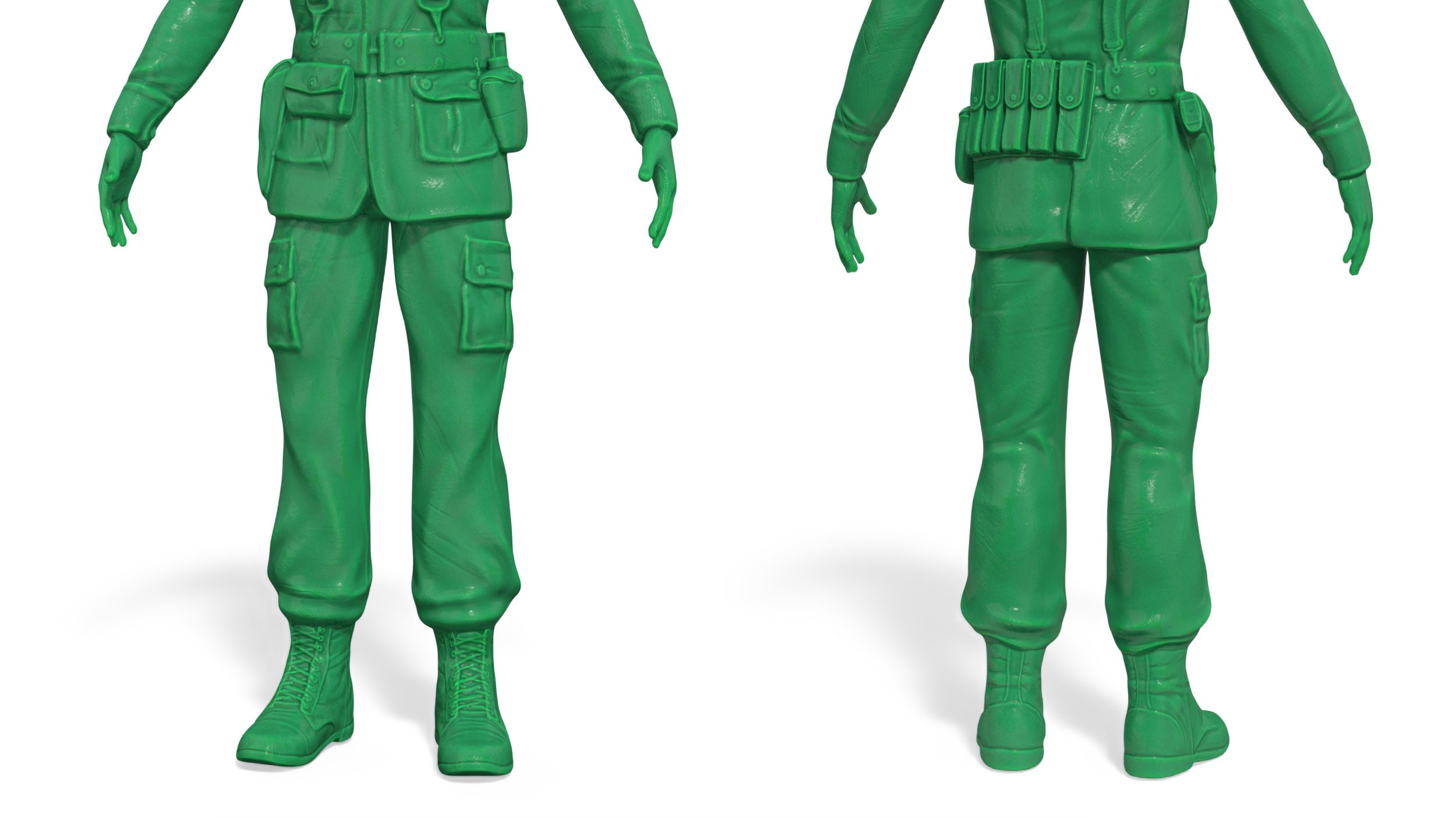 Green Toy Soldier 3D