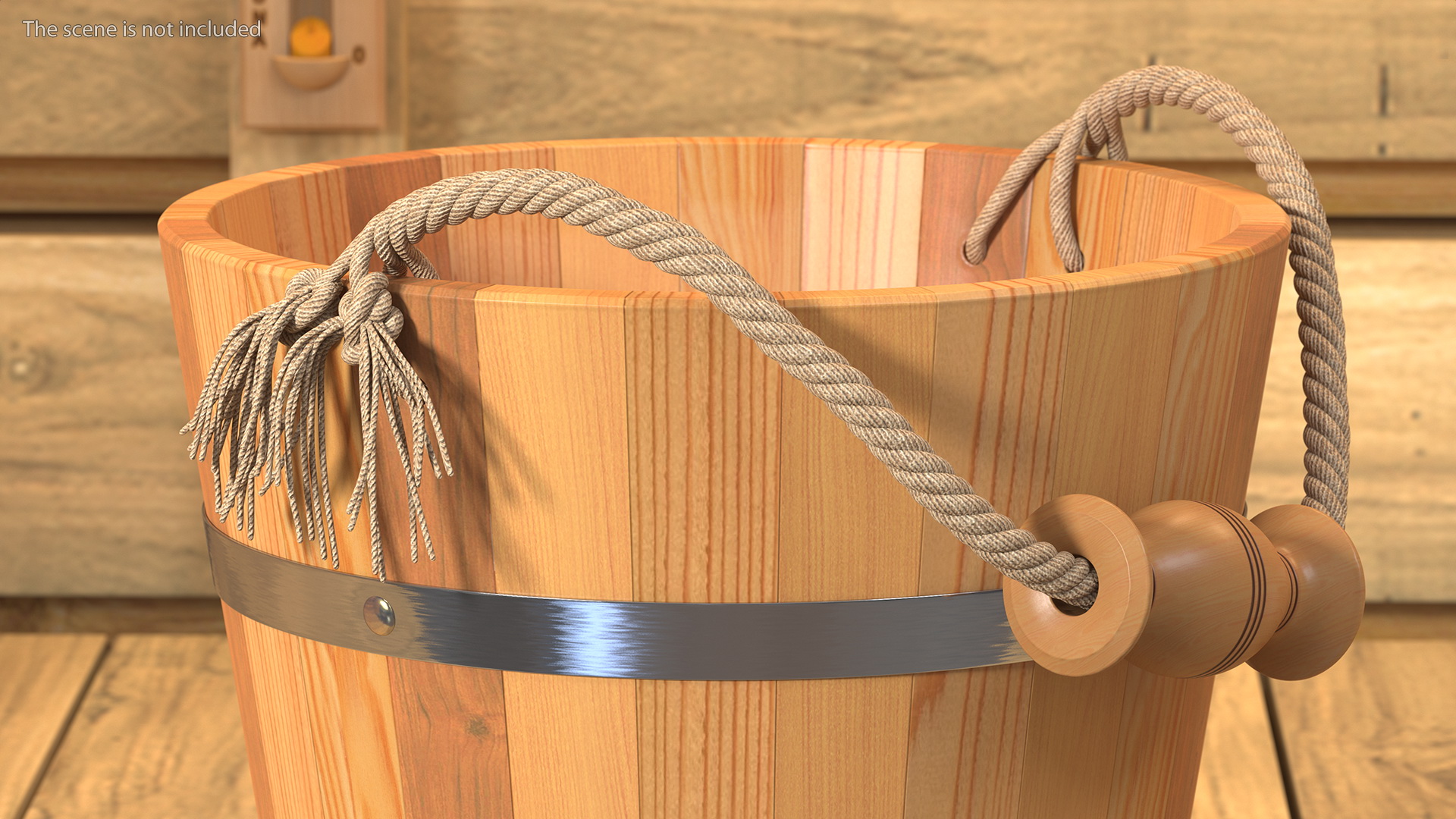 Wooden Sauna Bucket 3D model