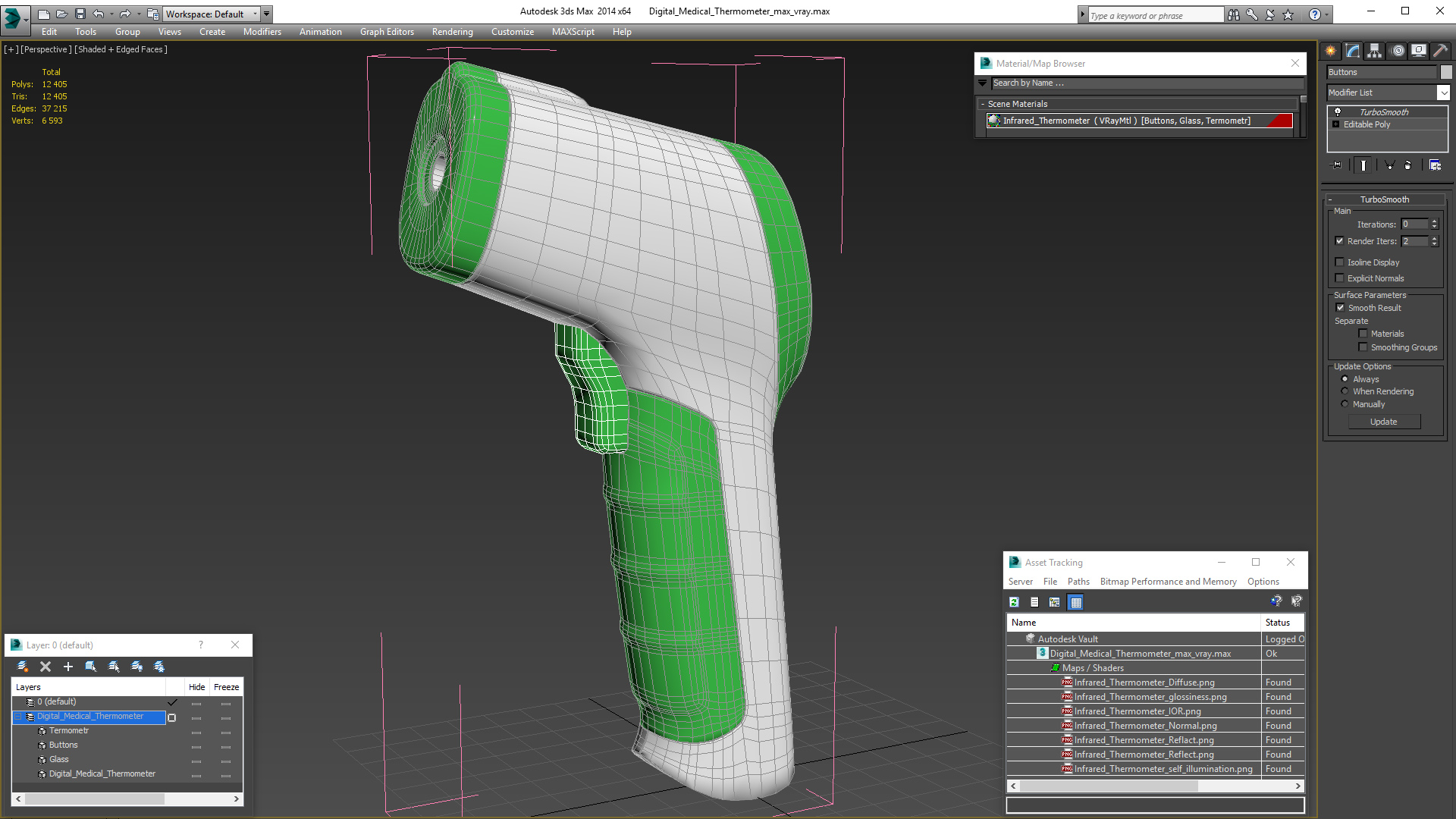 Digital Medical Thermometer 3D