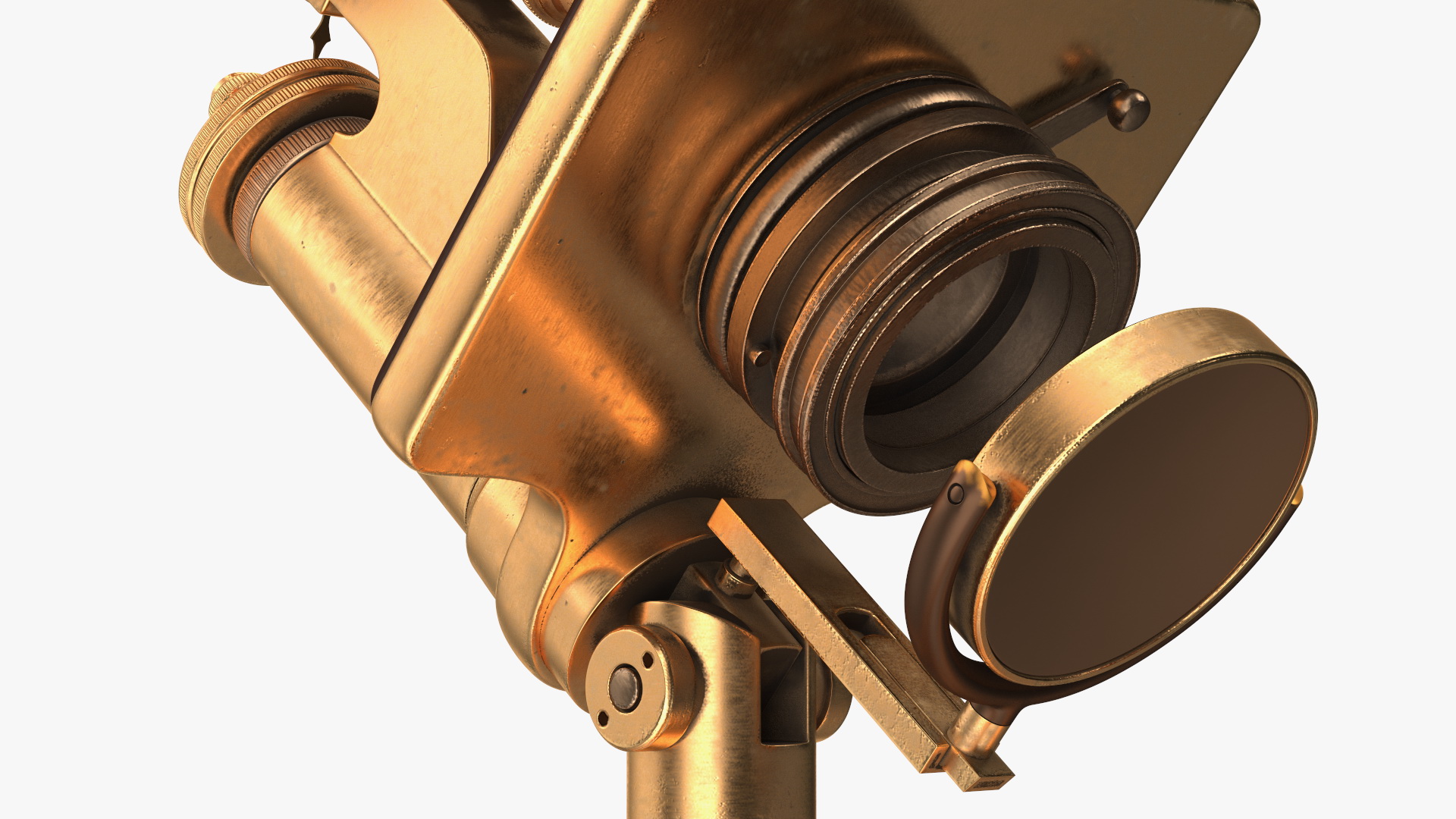 3D model Antique Microscope Bronze