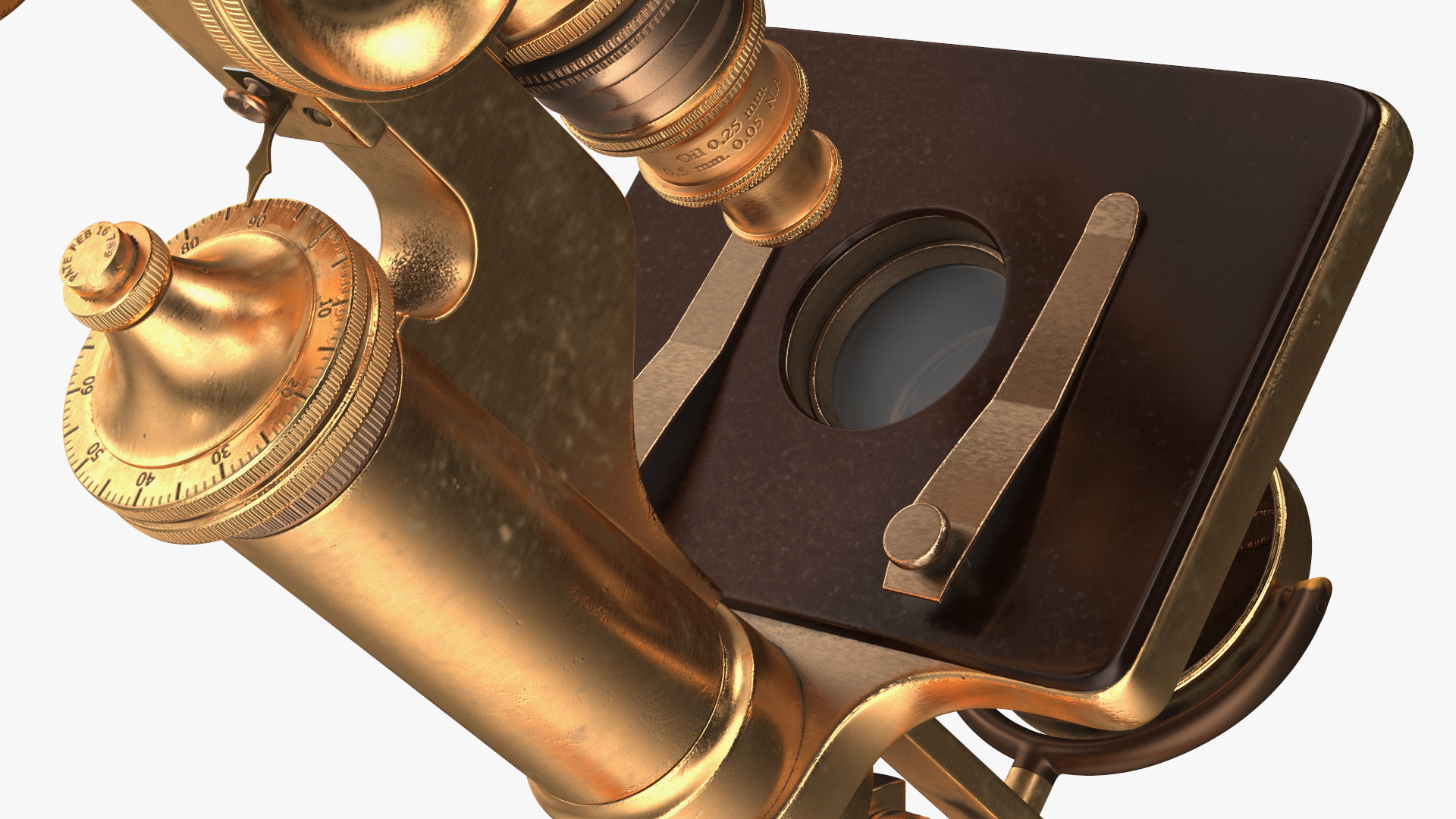 3D model Antique Microscope Bronze