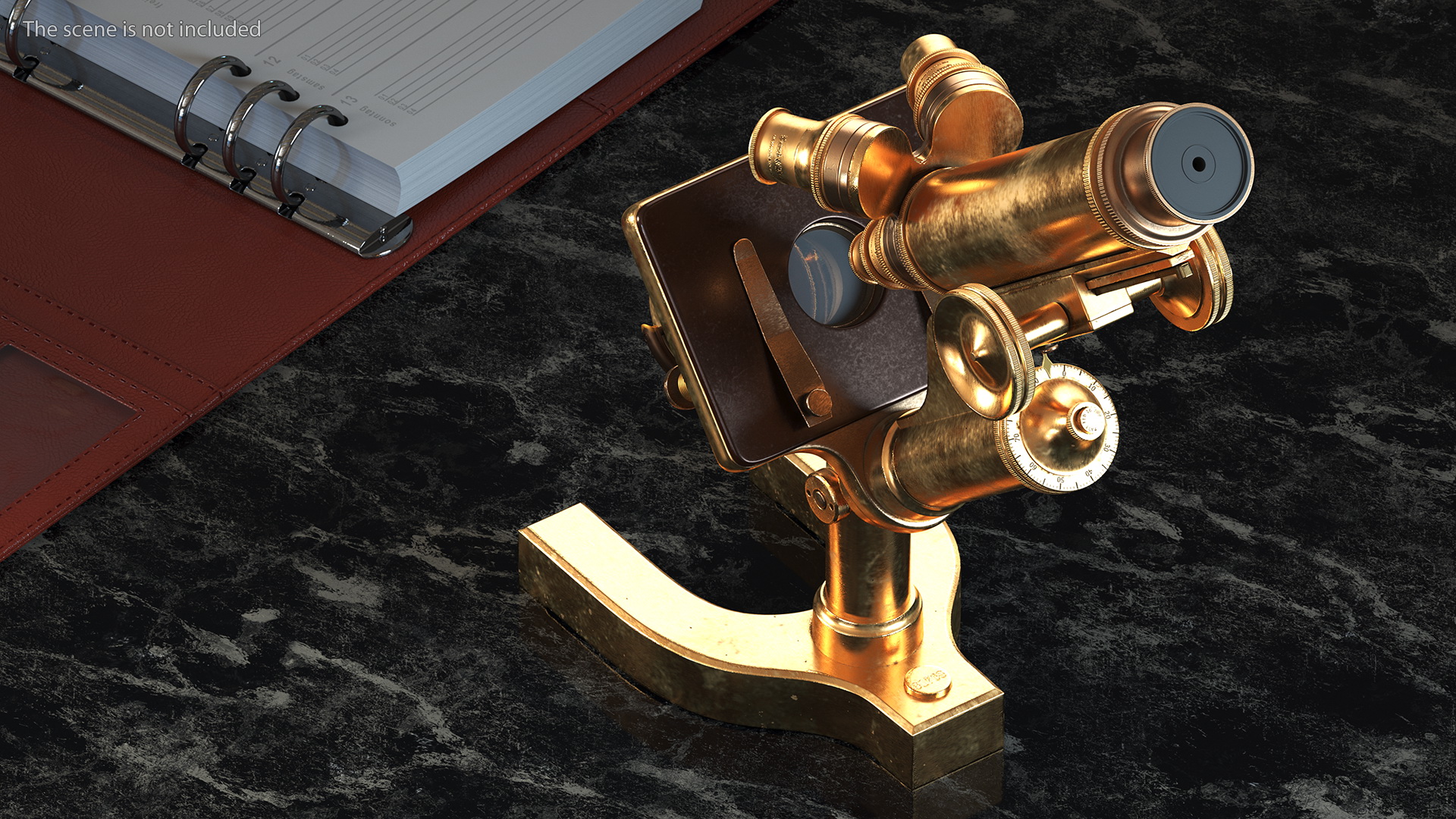 3D model Antique Microscope Bronze