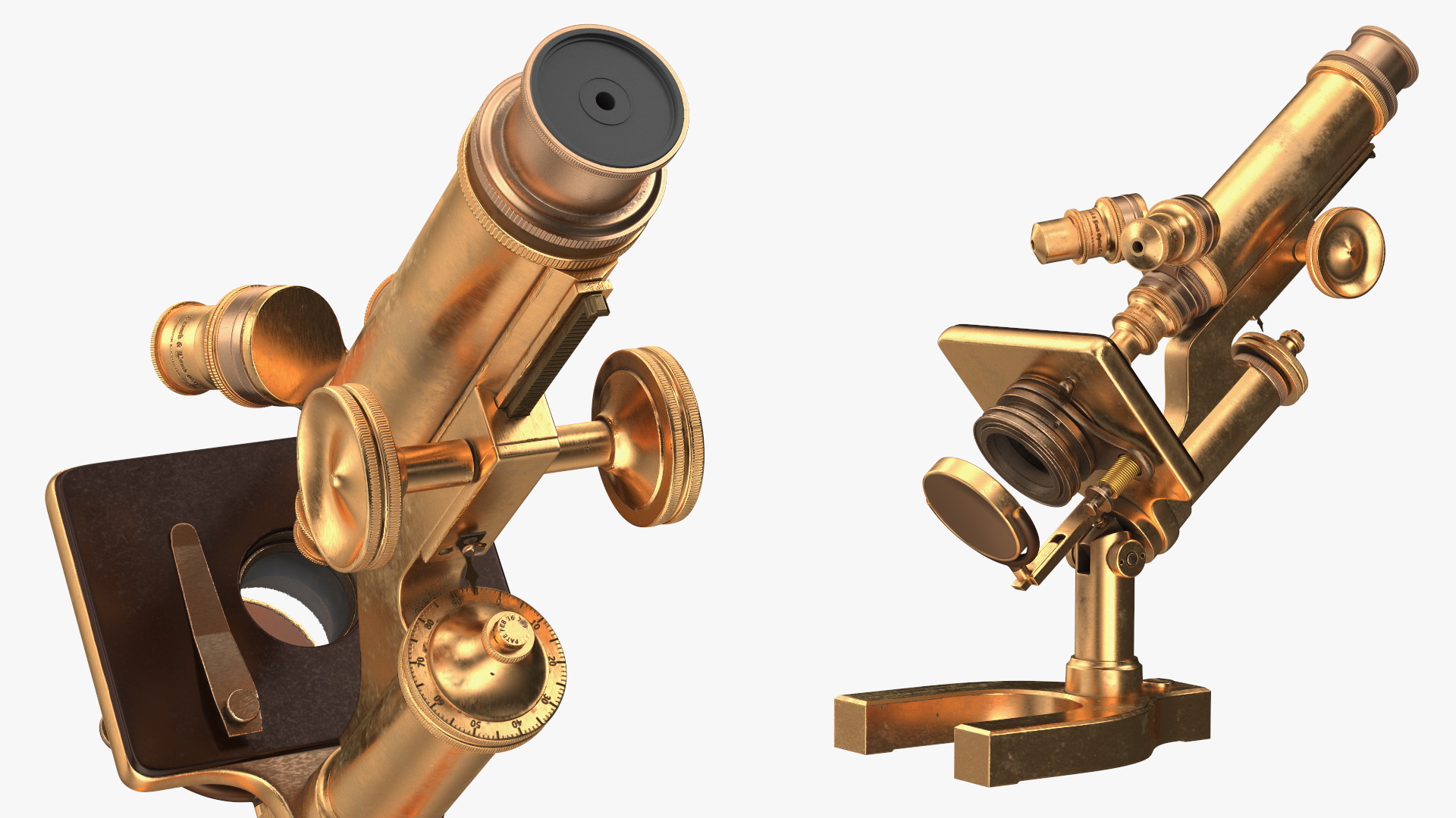 3D model Antique Microscope Bronze