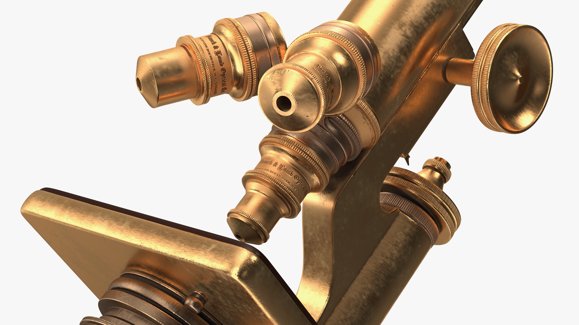 3D model Antique Microscope Bronze