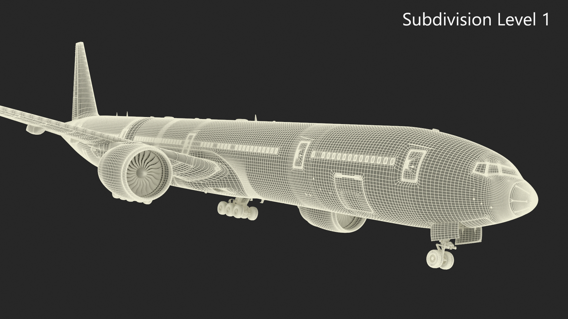 3D model Boeing 777 Emirates Airlines Rigged