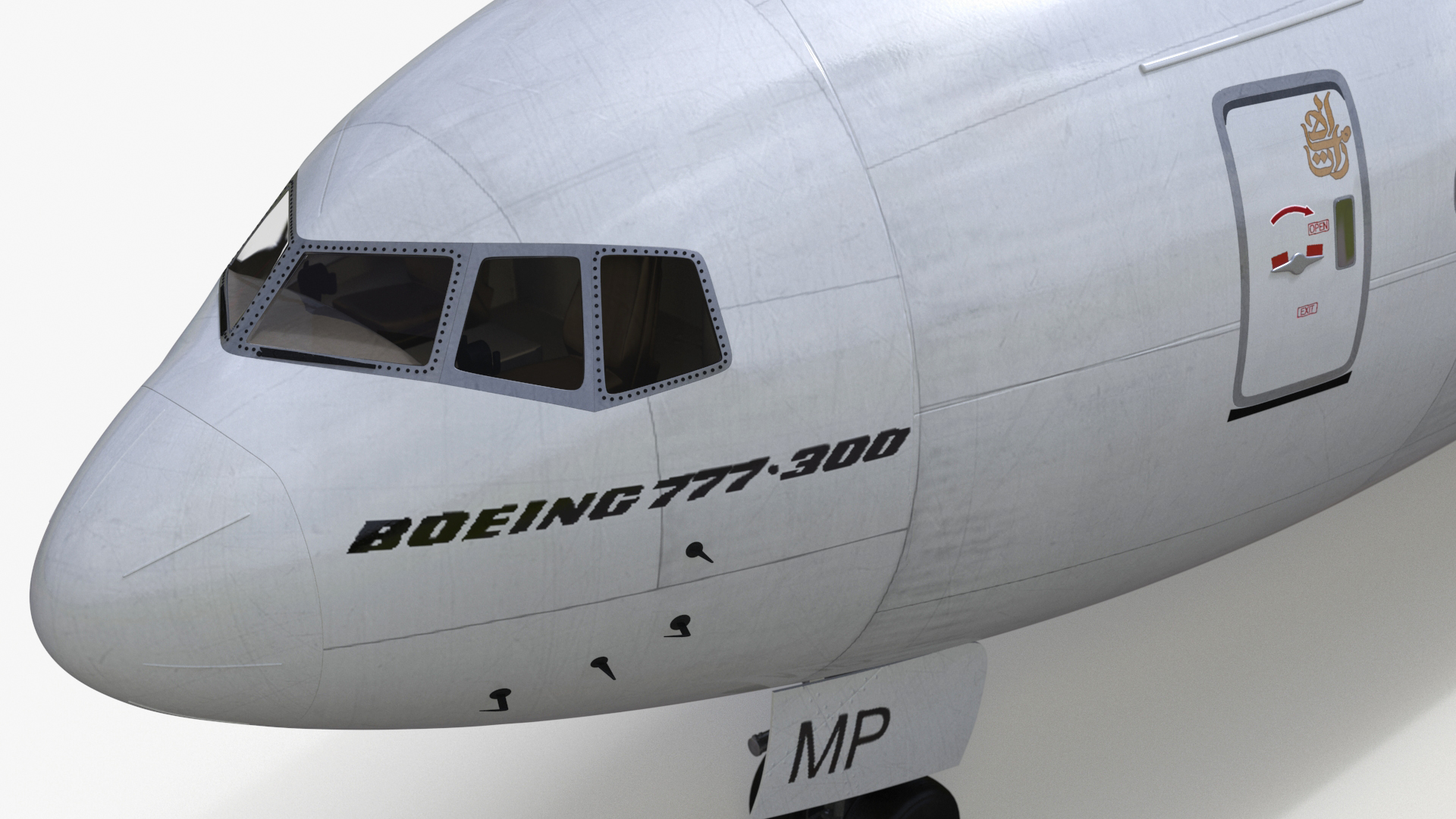 3D model Boeing 777 Emirates Airlines Rigged