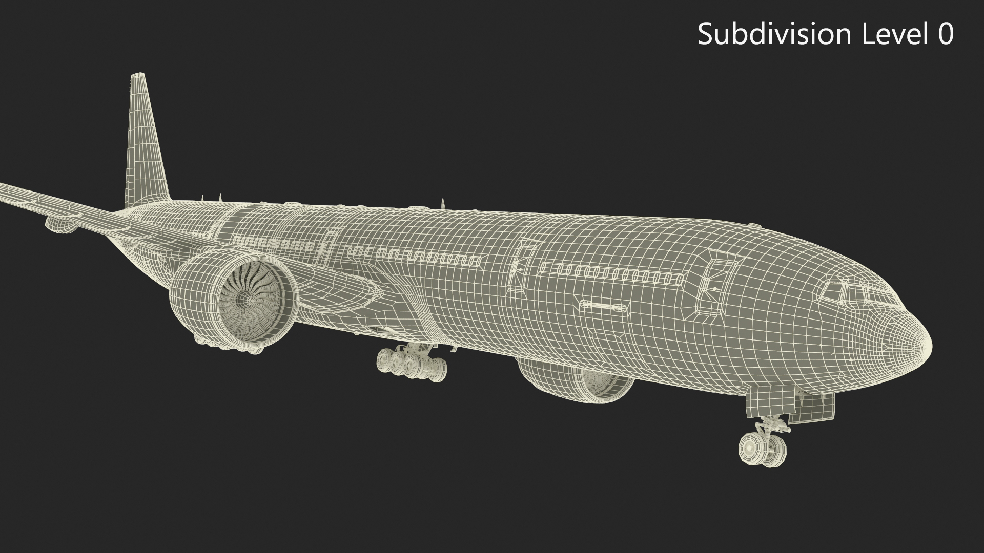 3D model Boeing 777 Emirates Airlines Rigged