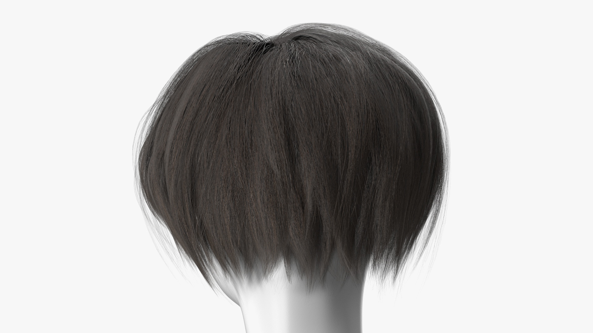 Classical Short Haircut Wig Dark 3D