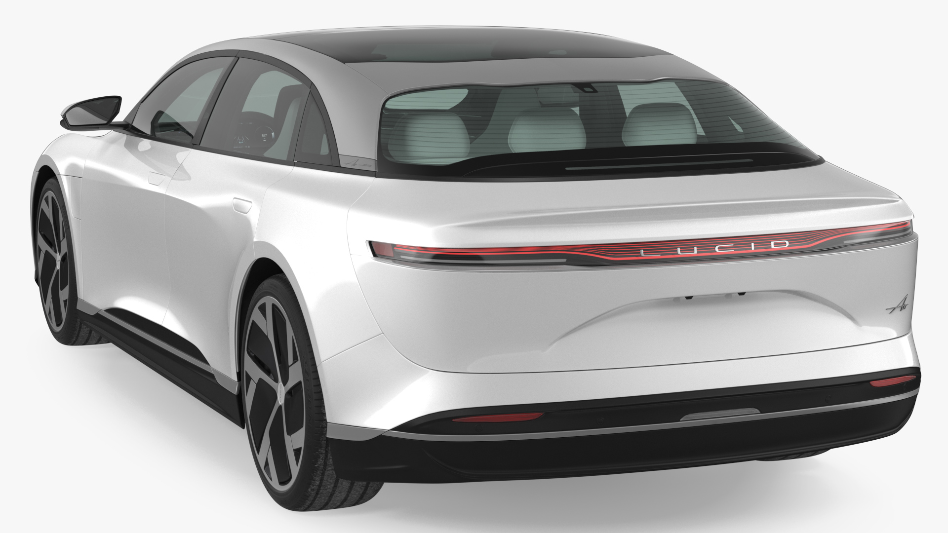 Electric Luxury Sedan Lucid Air Rigged for Maya 3D