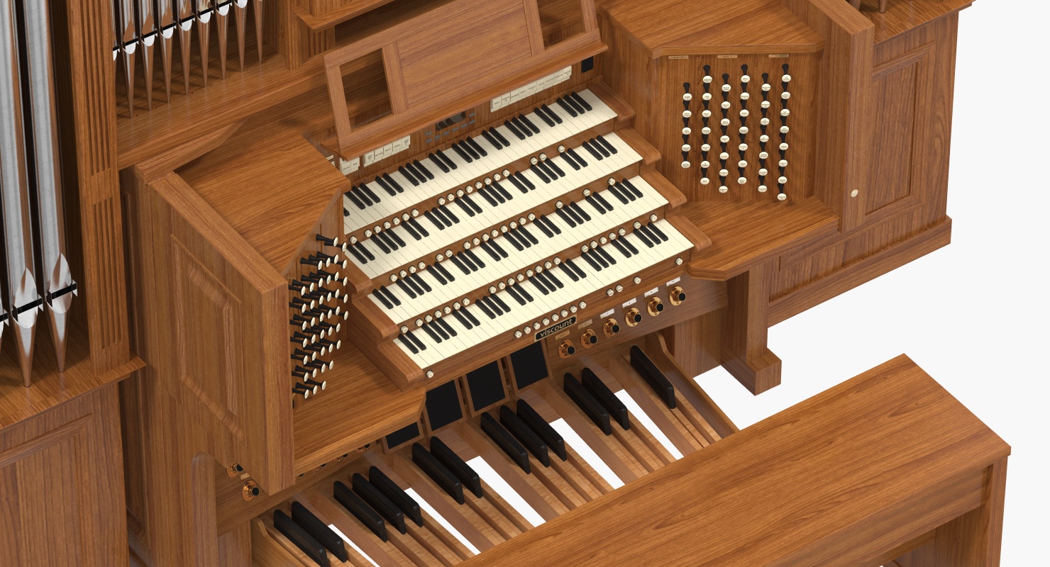 Church Pipe Organ 3D