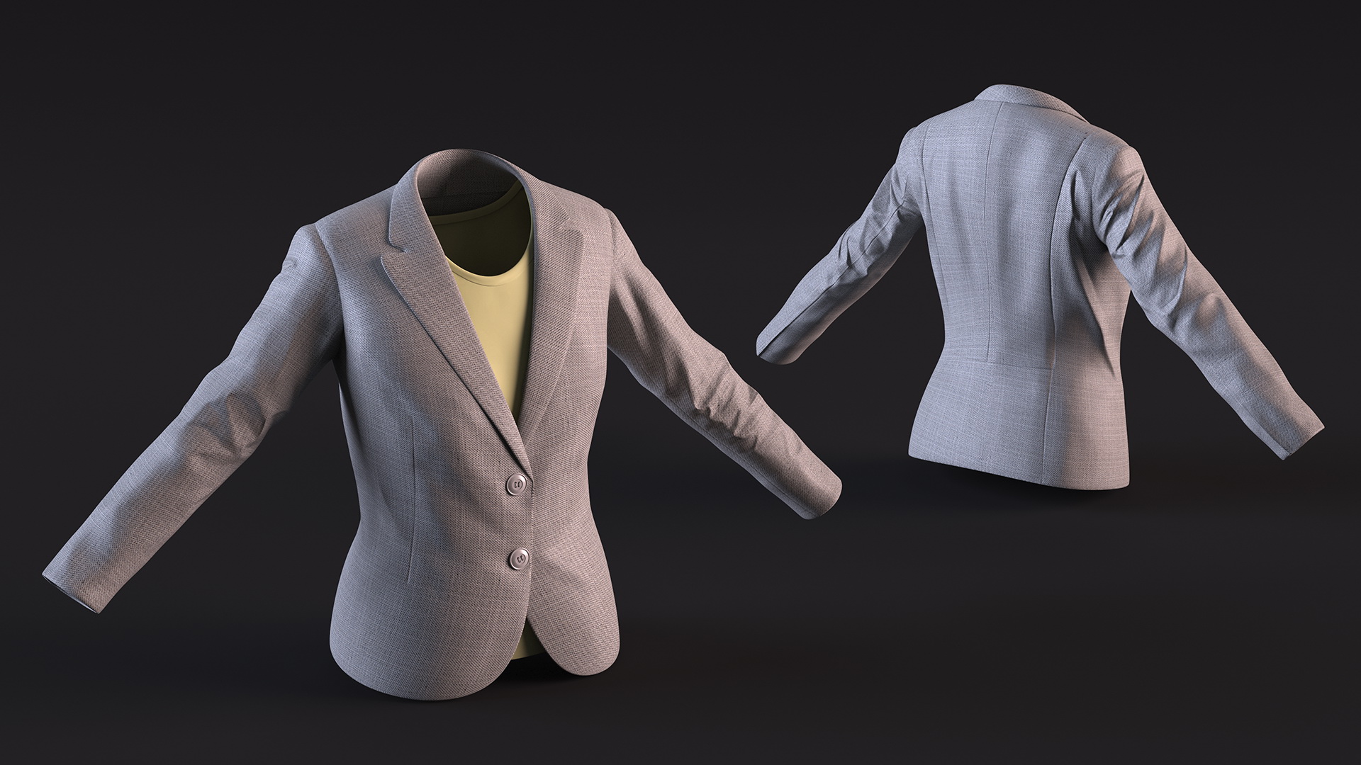 3D Ladies Suit Jacket model