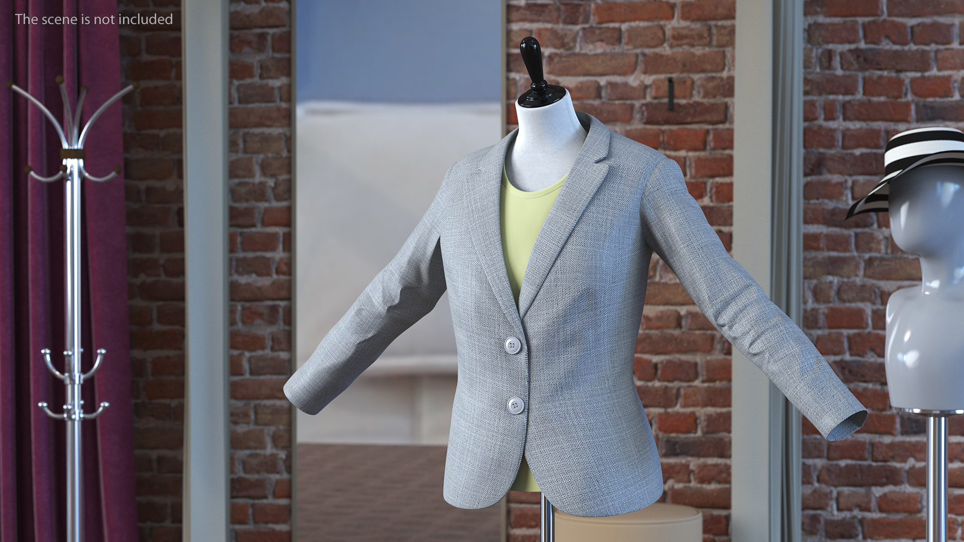 3D Ladies Suit Jacket model