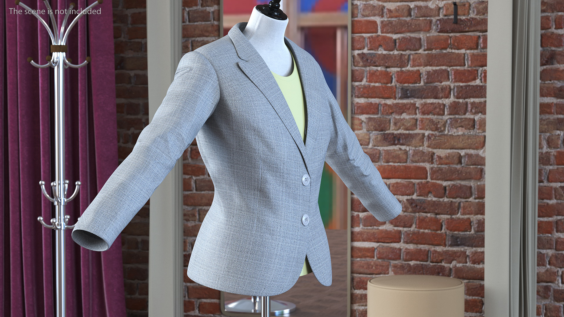 3D Ladies Suit Jacket model