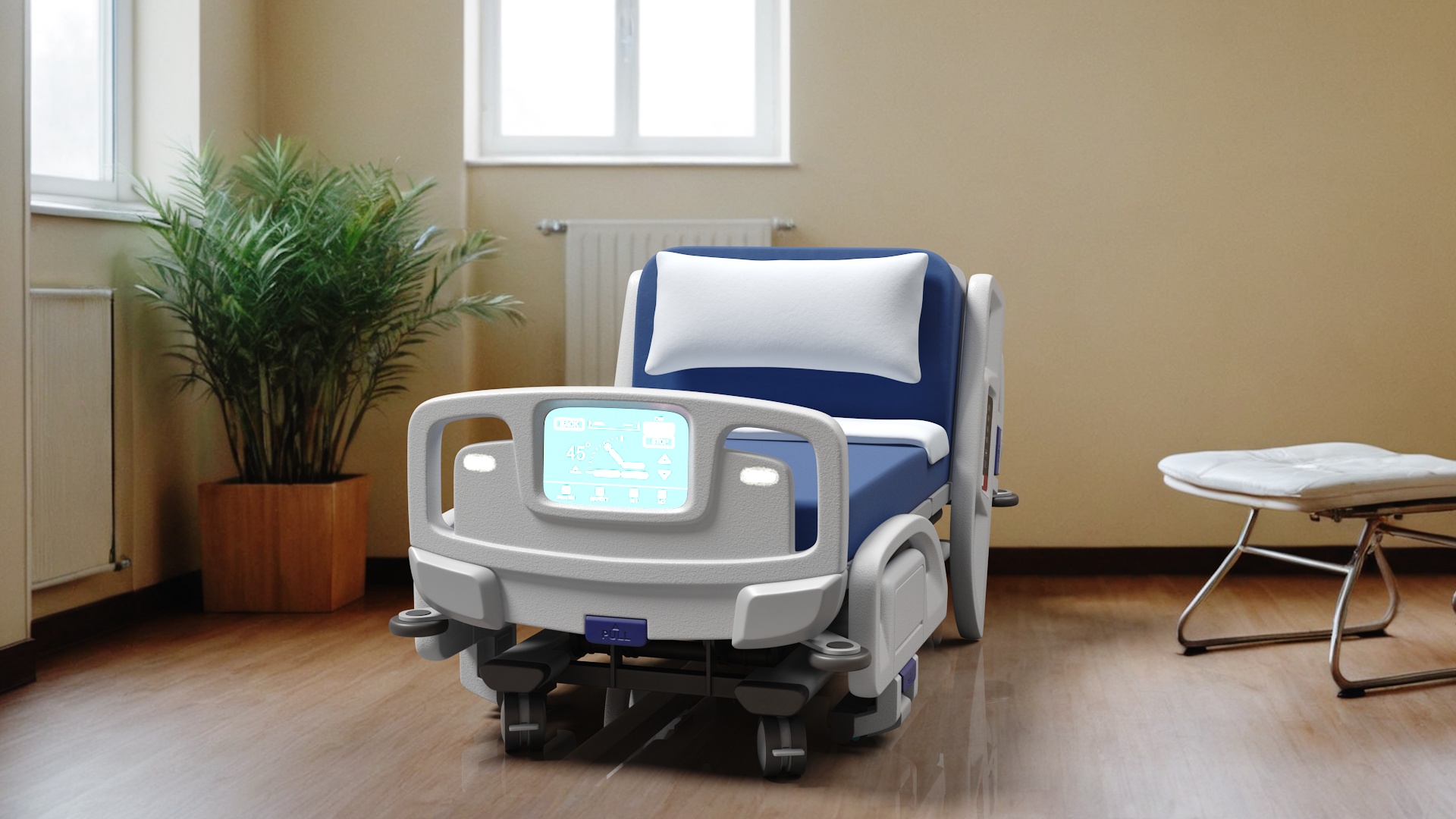 3D model Smart Hospital Bed Sitting Position