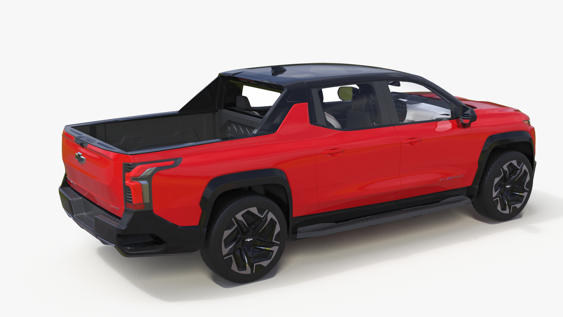 Chevrolet Silverado EV 2024 Red Simplified 3D