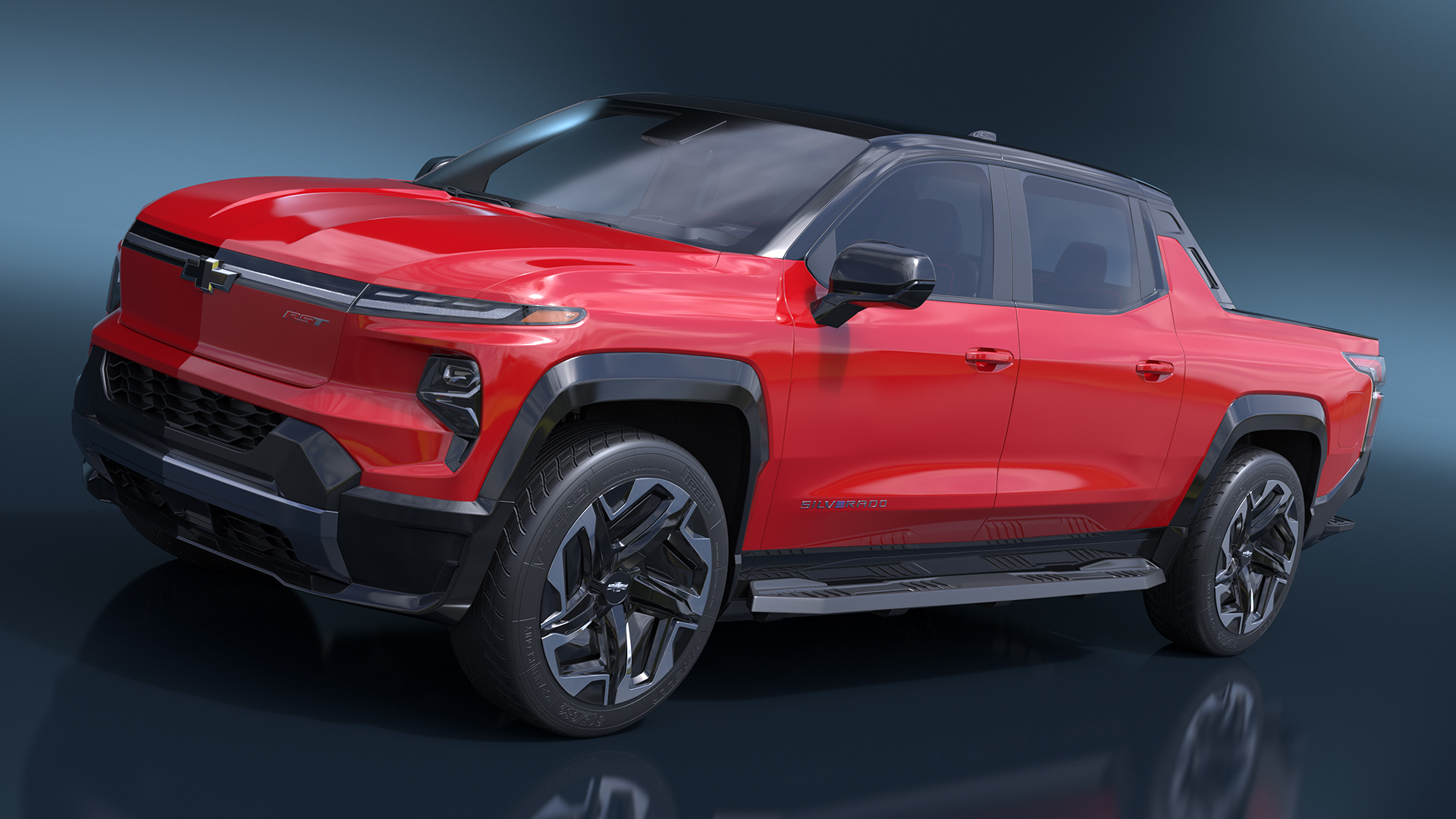 Chevrolet Silverado EV 2024 Red Simplified 3D