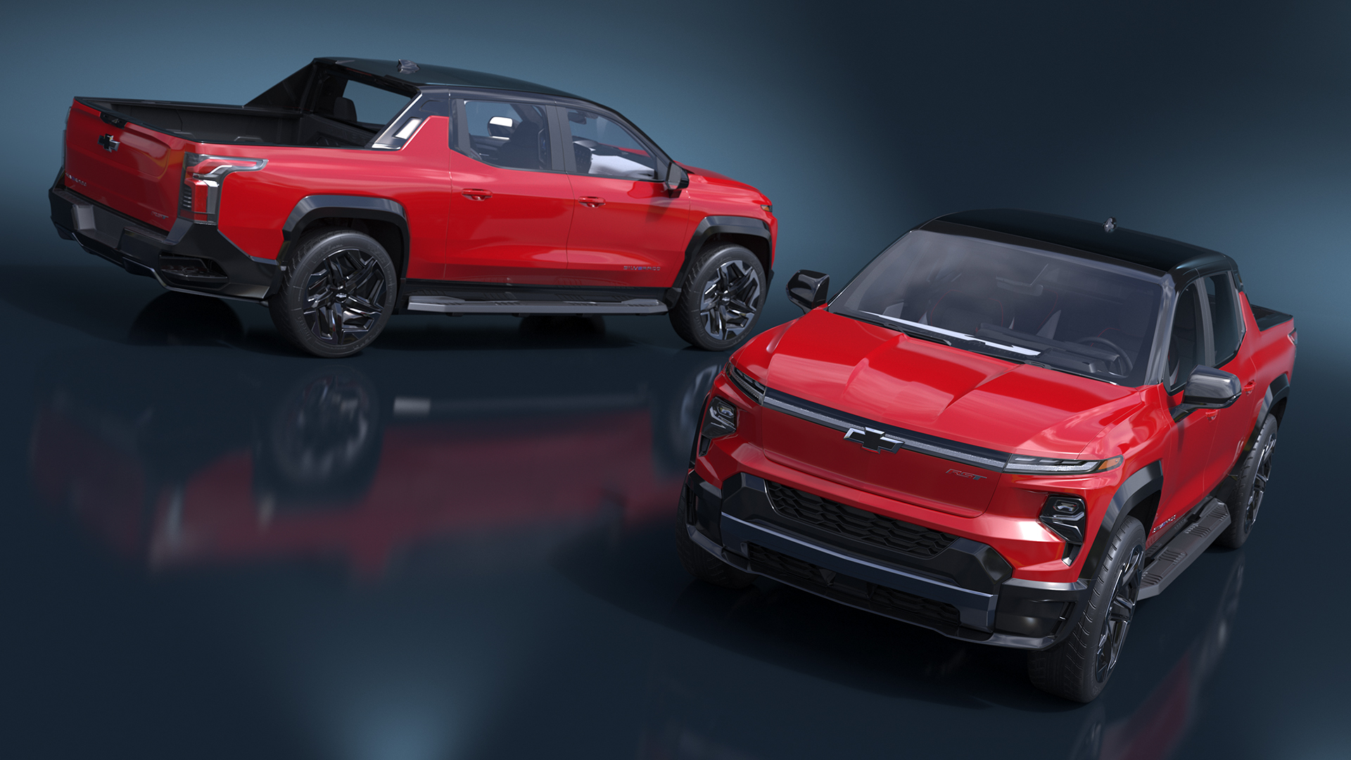 Chevrolet Silverado EV 2024 Red Simplified 3D