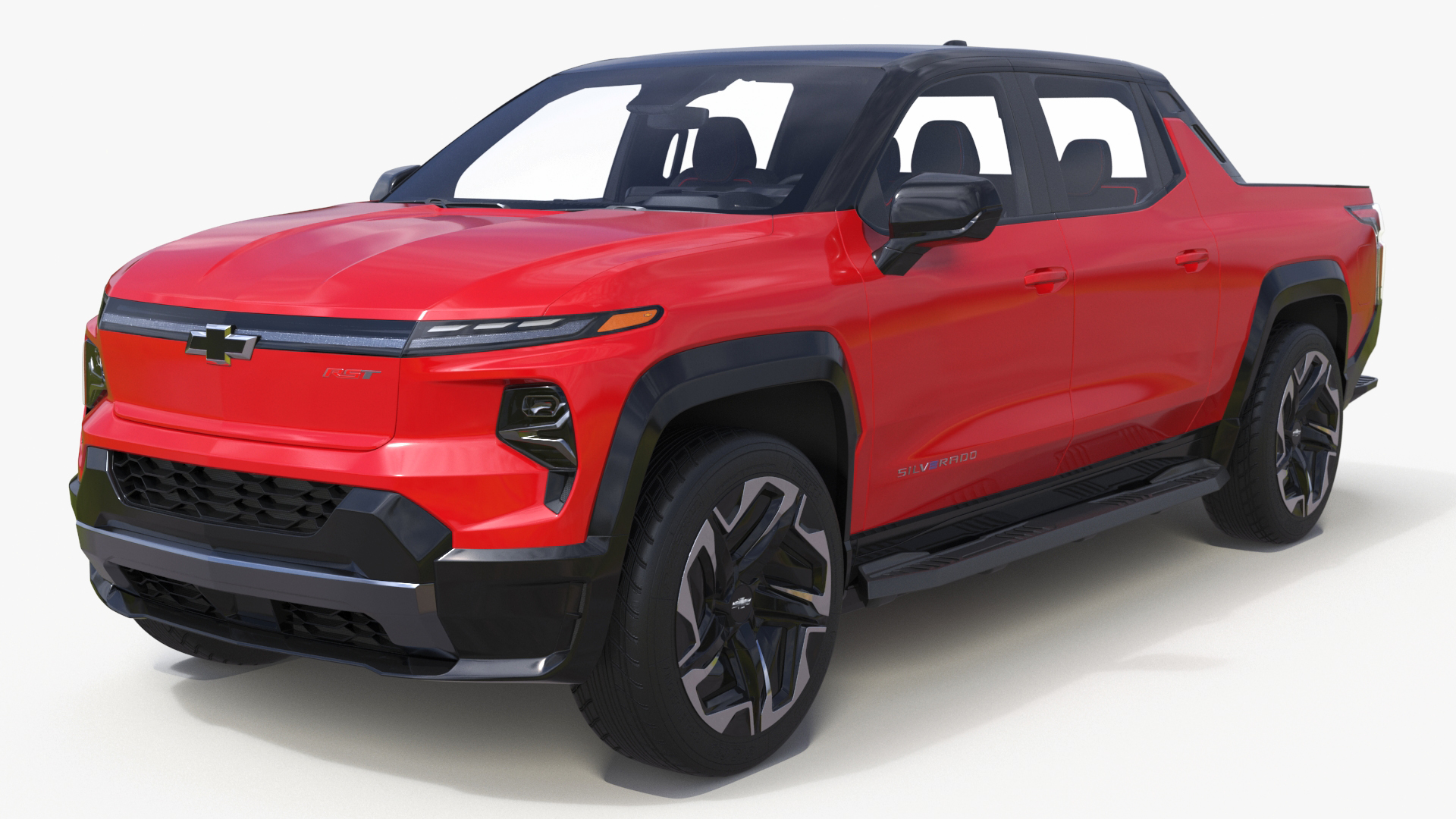 Chevrolet Silverado EV 2024 Red Simplified 3D