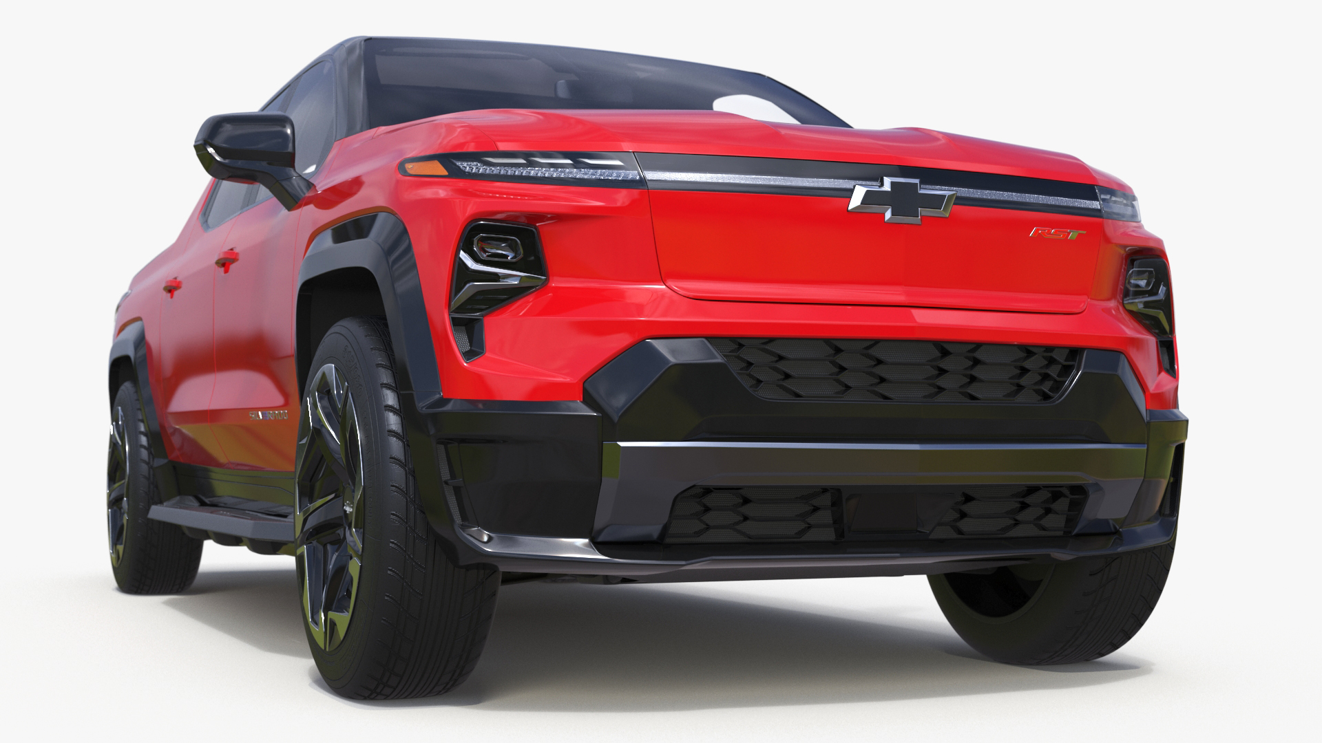 Chevrolet Silverado EV 2024 Red Simplified 3D