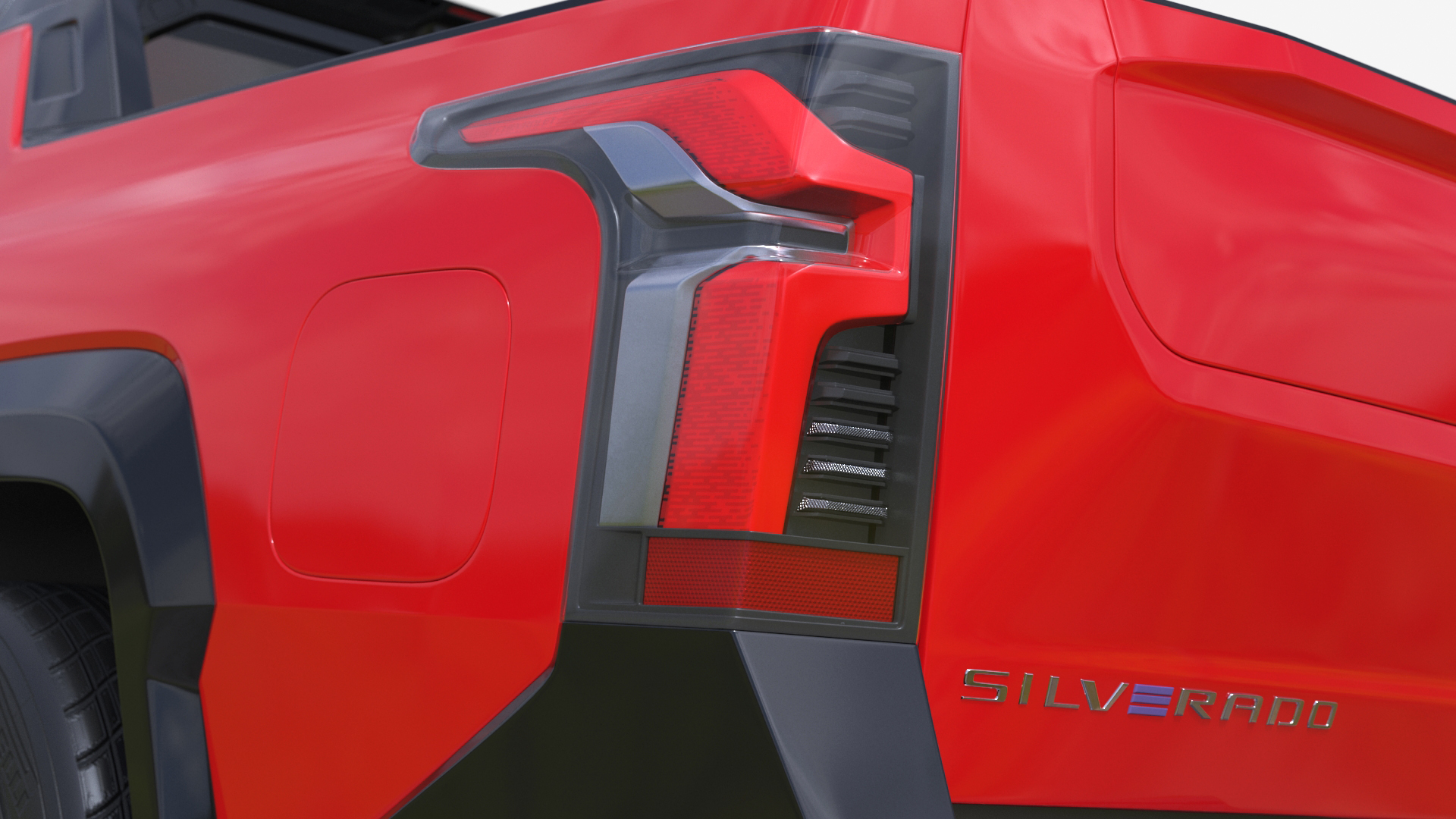 Chevrolet Silverado EV 2024 Red Simplified 3D