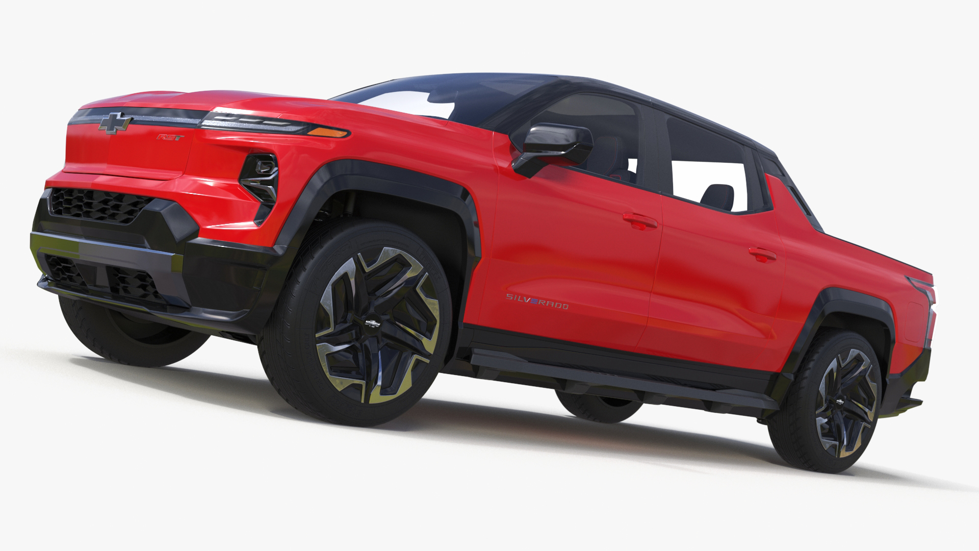 Chevrolet Silverado EV 2024 Red Simplified 3D