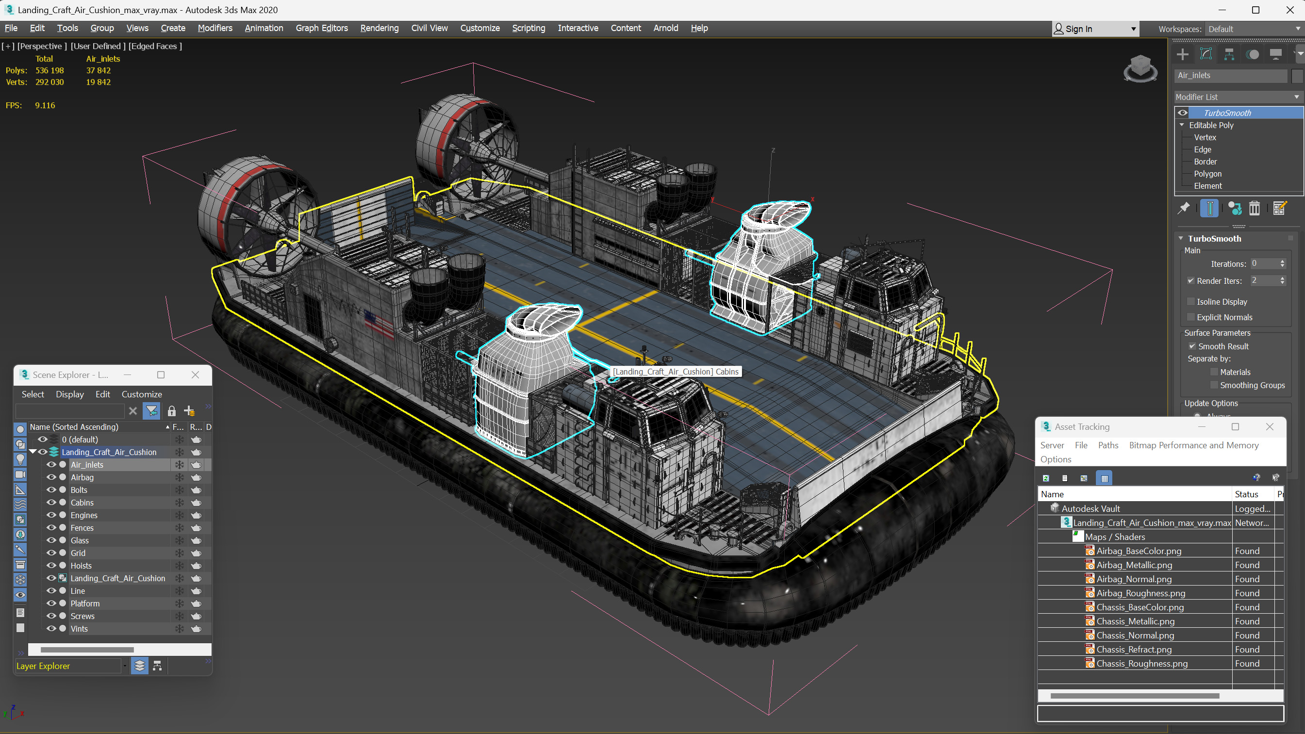 3D model Landing Craft Air Cushion